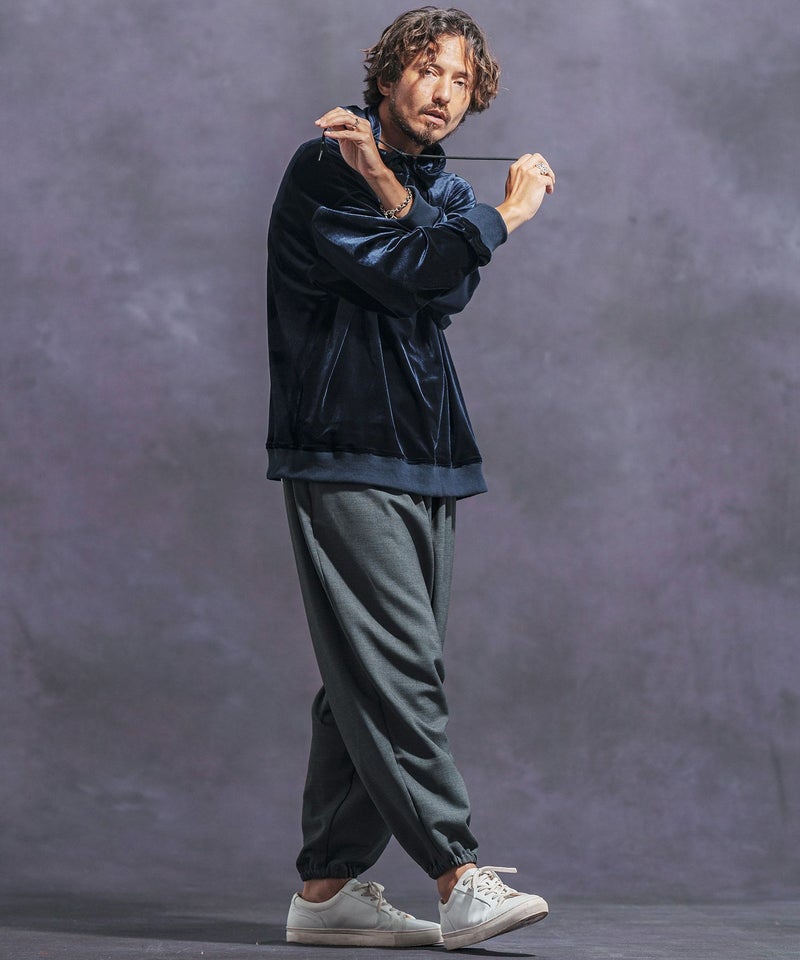 30%OFF【Jih Nunc(ジーヌンク)】ストレッチベロアプルパーカー(JIH 