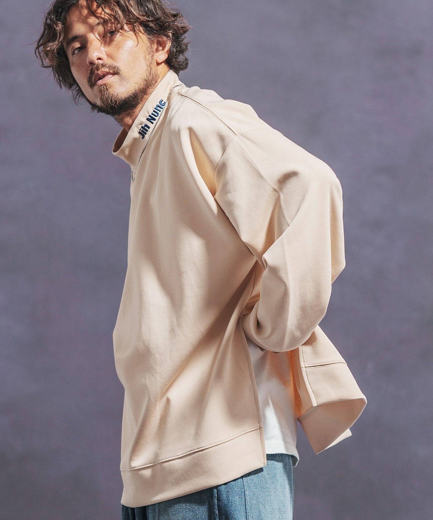 50%OFF【Jih Nunc(ジーヌンク)】ルーズシルエットモックネックポンチ