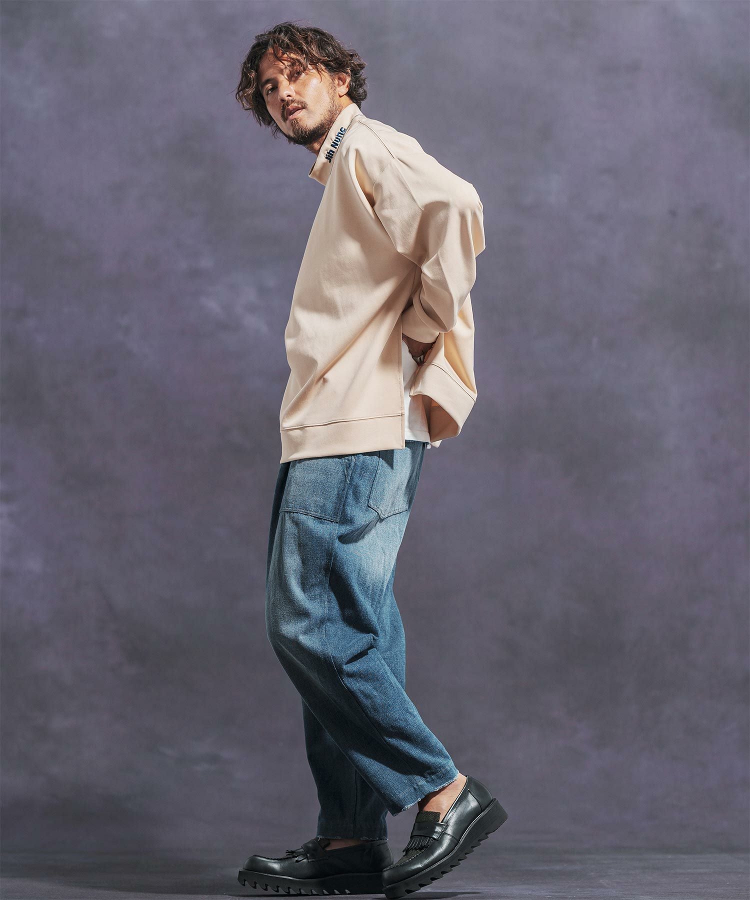 トップス 335 50%OFF【Jih Nunc(ジーヌンク)】ルーズシルエットモックネックポンチ