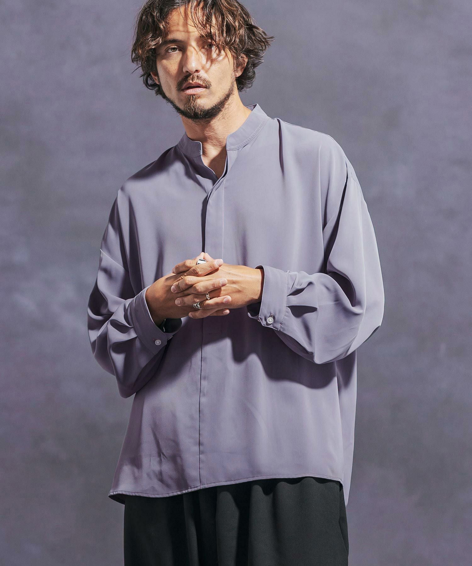 【CINOH】フィンクス スタンドネックシャツ W1501006 SH06 White | Dresswell online store