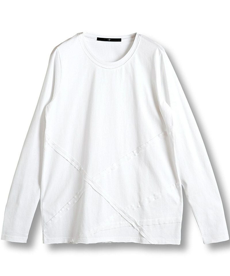 50%OFF【NO ID.(ノーアイディー)】ﾗﾝﾀﾞﾑｼｰﾑｶｯﾄｵﾌC-NﾛﾝT カットソー