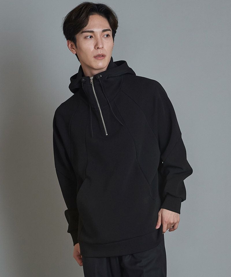 50%OFF【NO ID.(ノーアイディー)】ﾎﾞﾘｭｰﾑﾈｯｸﾊｰﾌZIPﾊﾟｰｶ(855006-830T