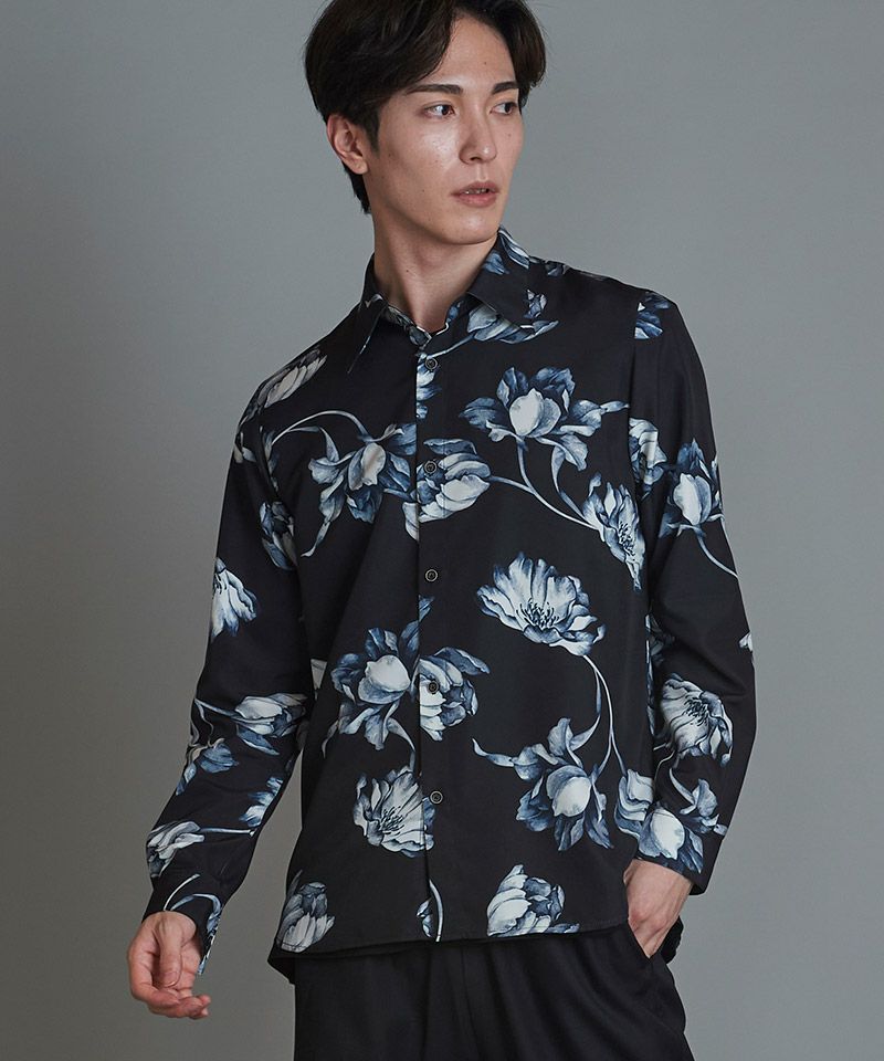 30%OFF【NO ID.(ノーアイディー)】ﾌﾗﾜｰﾌﾟﾘﾝﾄSH シャツ(855006-827S