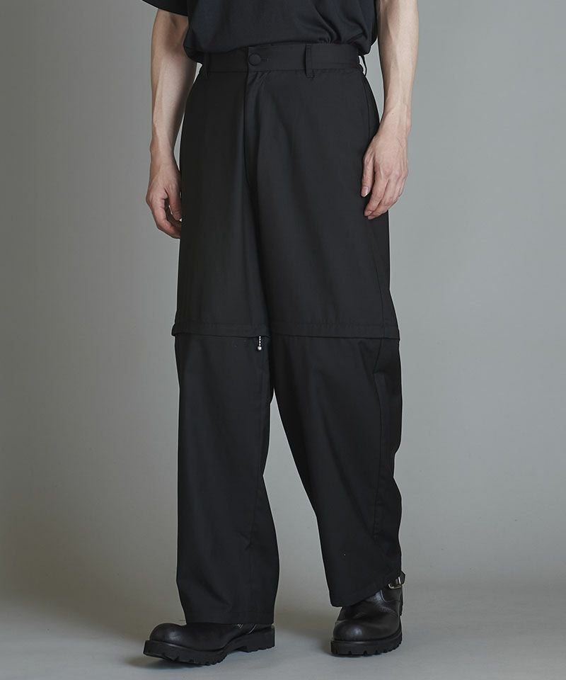 60%OFF【NO ID.(ノーアイディー)】ｾﾊﾟﾚｰﾄZIPﾜｲﾄﾞﾄﾗｳｻﾞｰｽﾞ パンツ