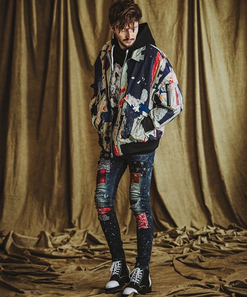 30%OFF【NO ID.(ノーアイディー)】NO ID.×OVERDESIGN ｱﾙﾃｨﾒｯﾄｽﾄﾚｯﾁﾃﾞﾆﾑ