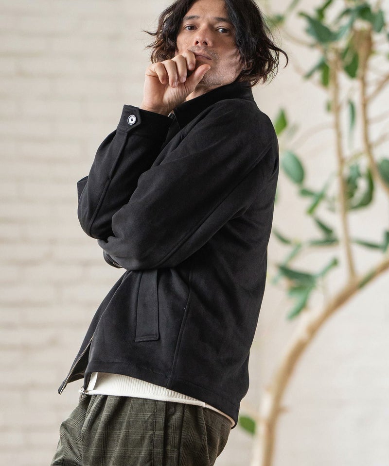 30%OFF【CAMBIO(カンビオ)】フェイクスウェードスイングトップブルゾン 
