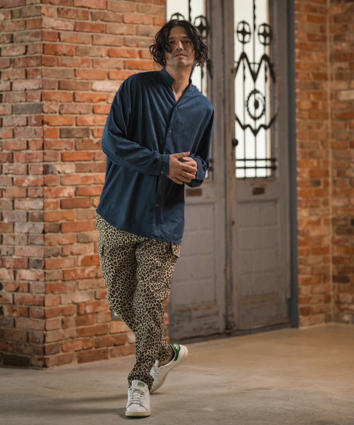 50%OFF【CAMBIO(カンビオ)】Synthetic Suede Leather Shirts スエード