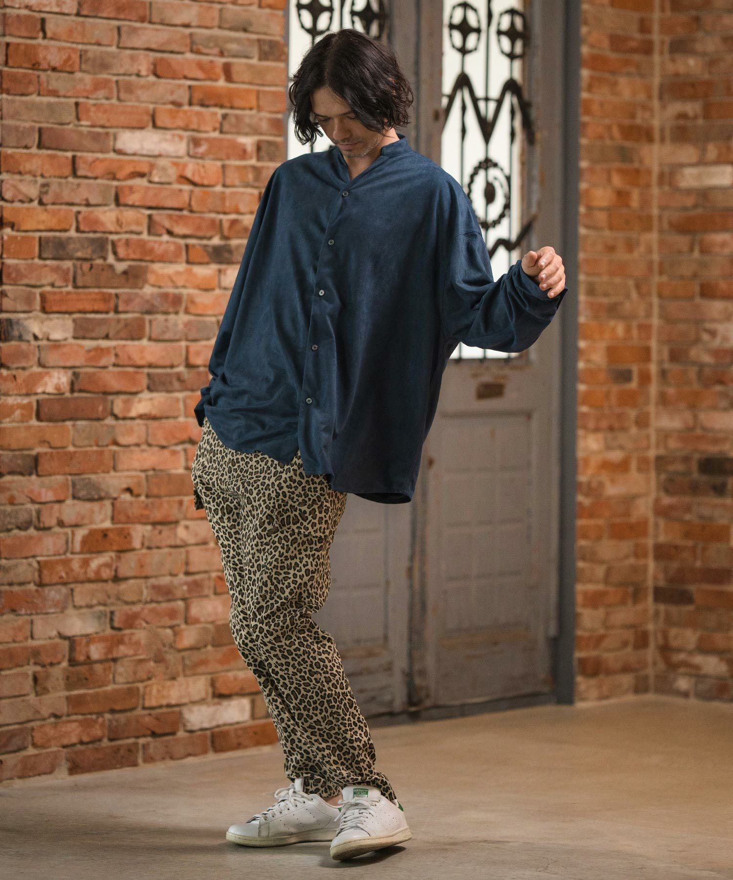 50%OFF【CAMBIO(カンビオ)】Synthetic Suede Leather Shirts スエード