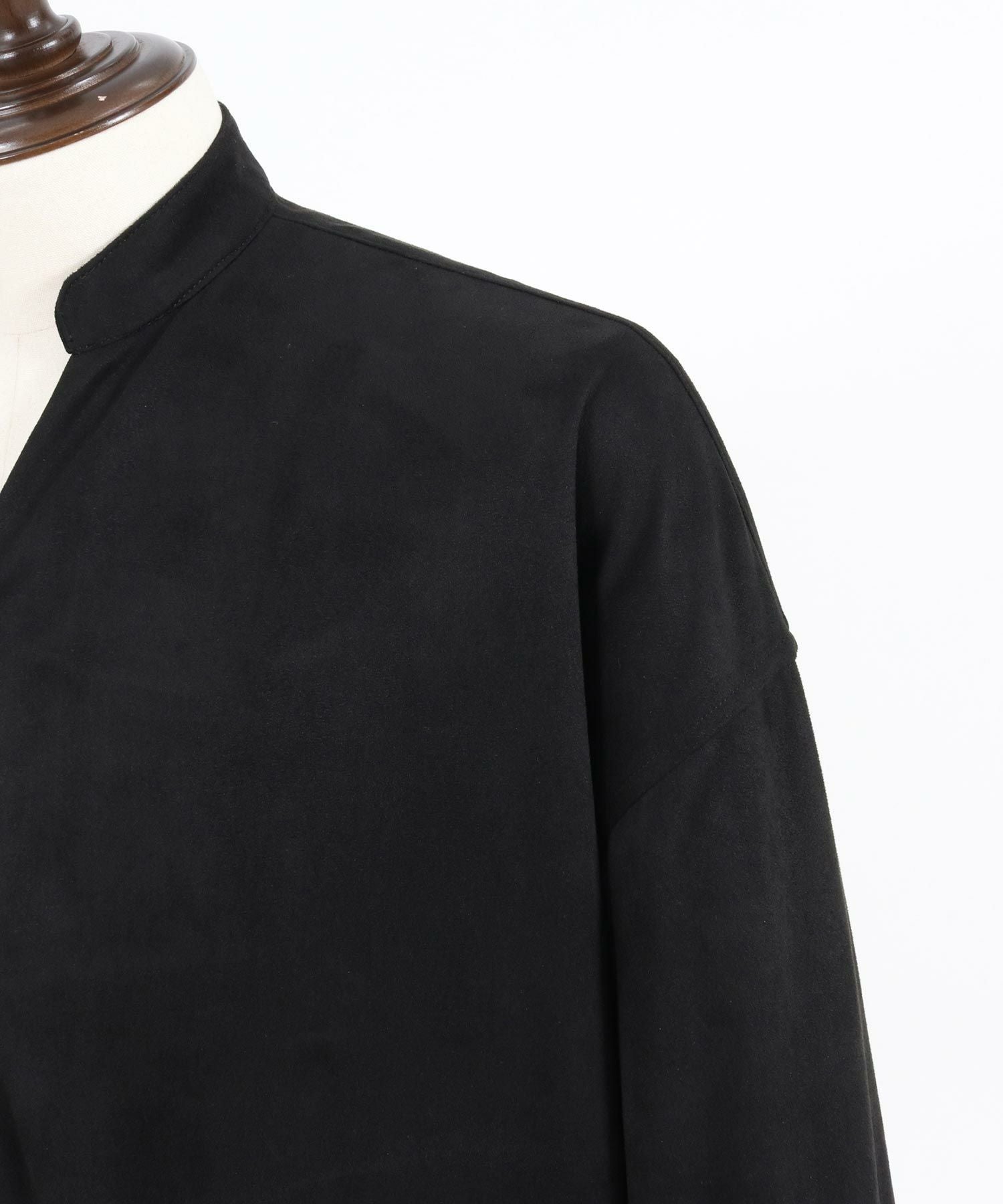 50%OFF【CAMBIO(カンビオ)】Synthetic Suede Leather Shirts スエード