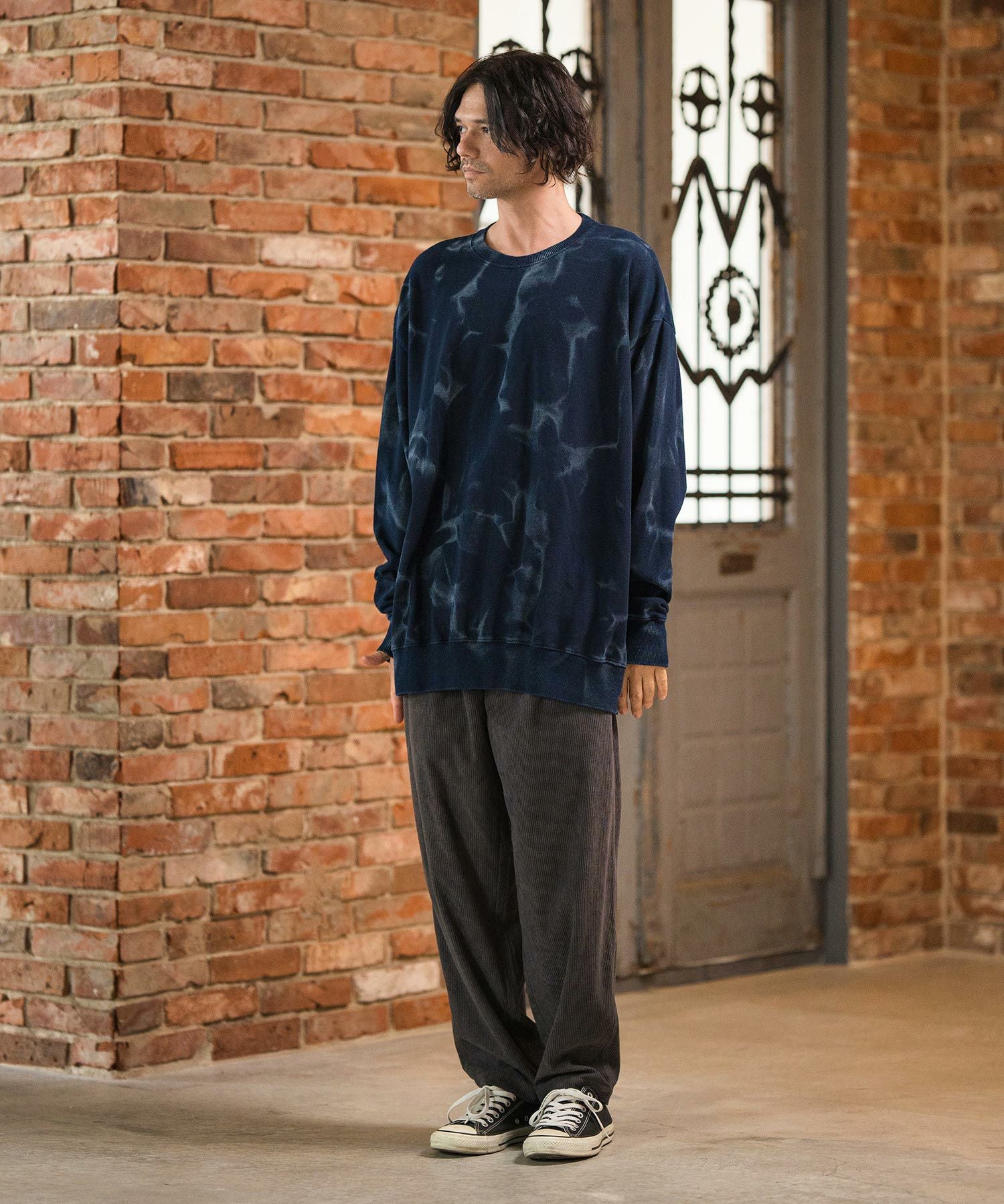 30%OFF【CAMBIO(カンビオ)】Vintage Like Indigo Bleach Waffle
