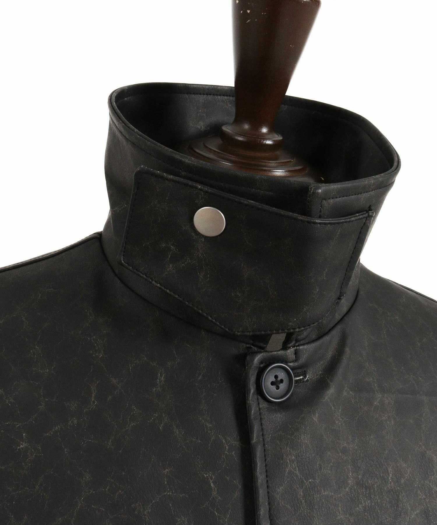 30%OFF【CAMBIO(カンビオ)】 Vintage Like Synthetic Leather Half