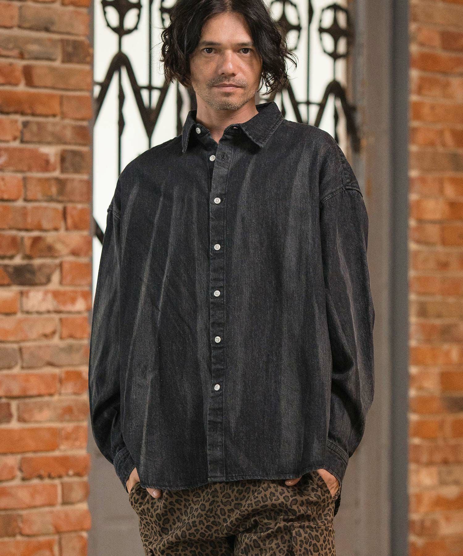 30%OFF【CAMBIO(カンビオ)】Wrinkled 10oz Cotton Denim Shirts デニム