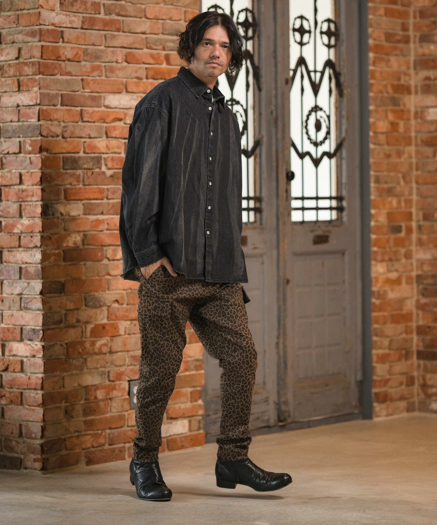 30%OFF【CAMBIO(カンビオ)】Wrinkled 10oz Cotton Denim Shirts デニム