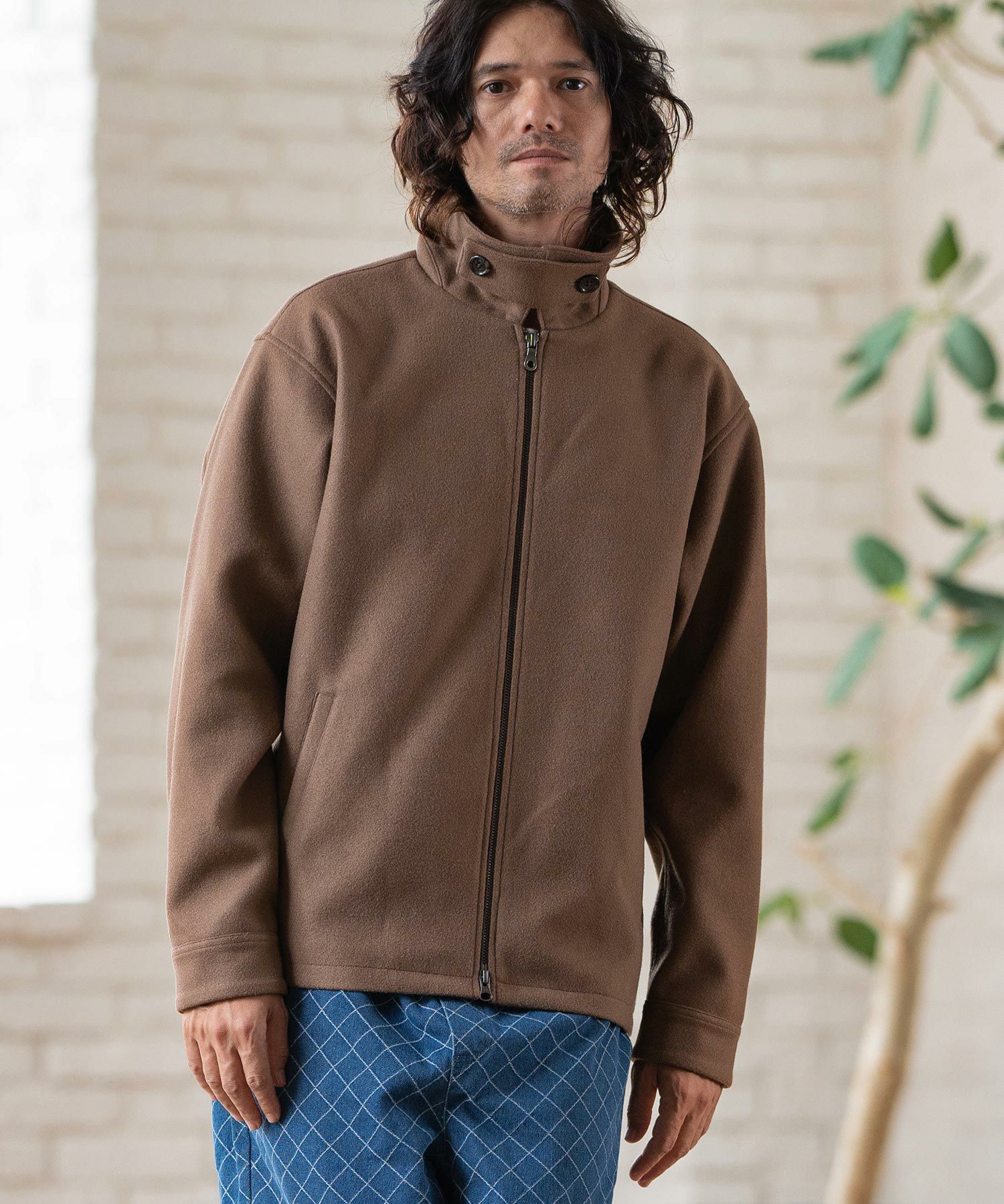 70%OFF【CAMBIO(カンビオ)】ウールメルトンライクテックブルゾン(CA04