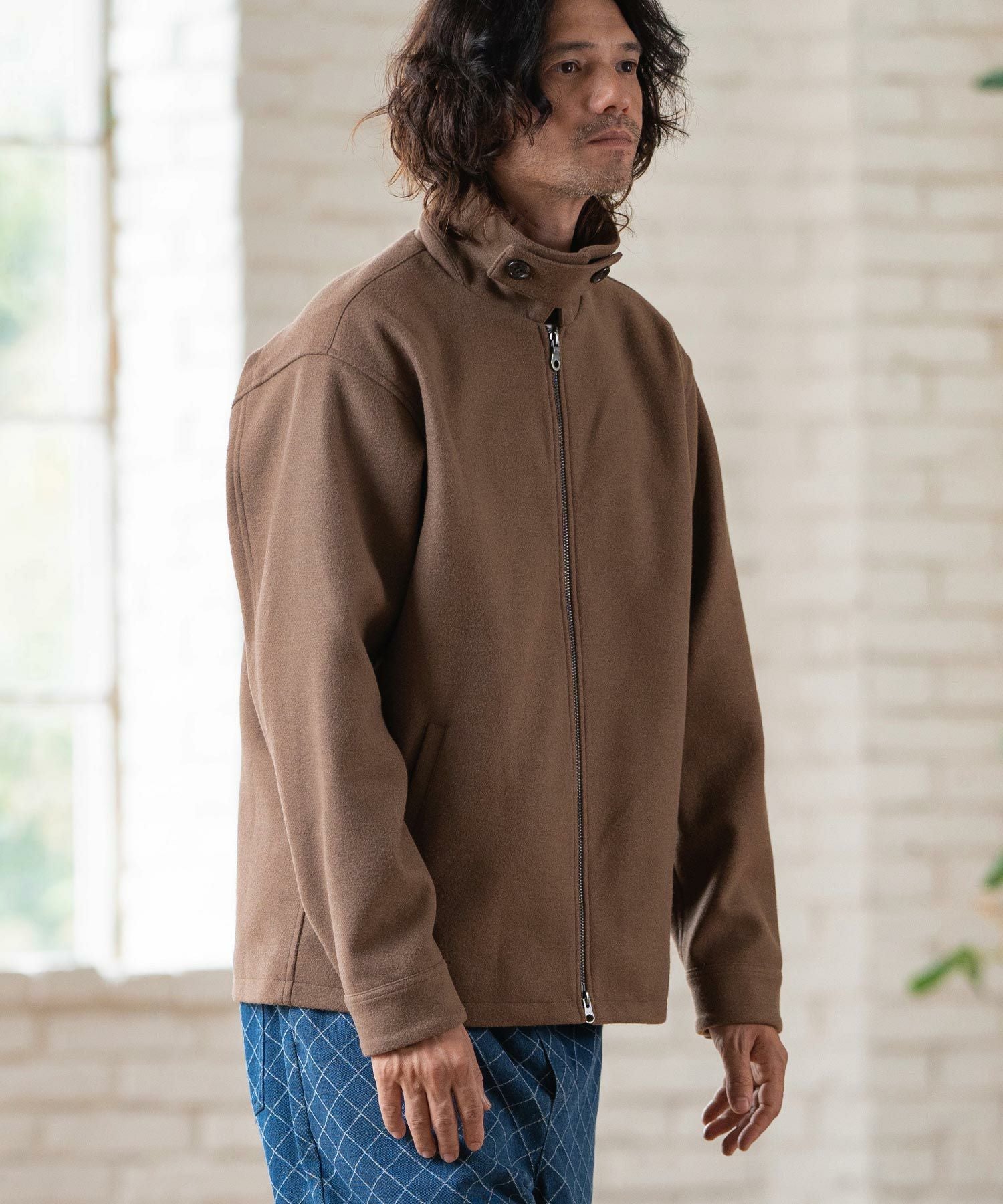 70%OFF【CAMBIO(カンビオ)】ウールメルトンライクテックブルゾン(CA04