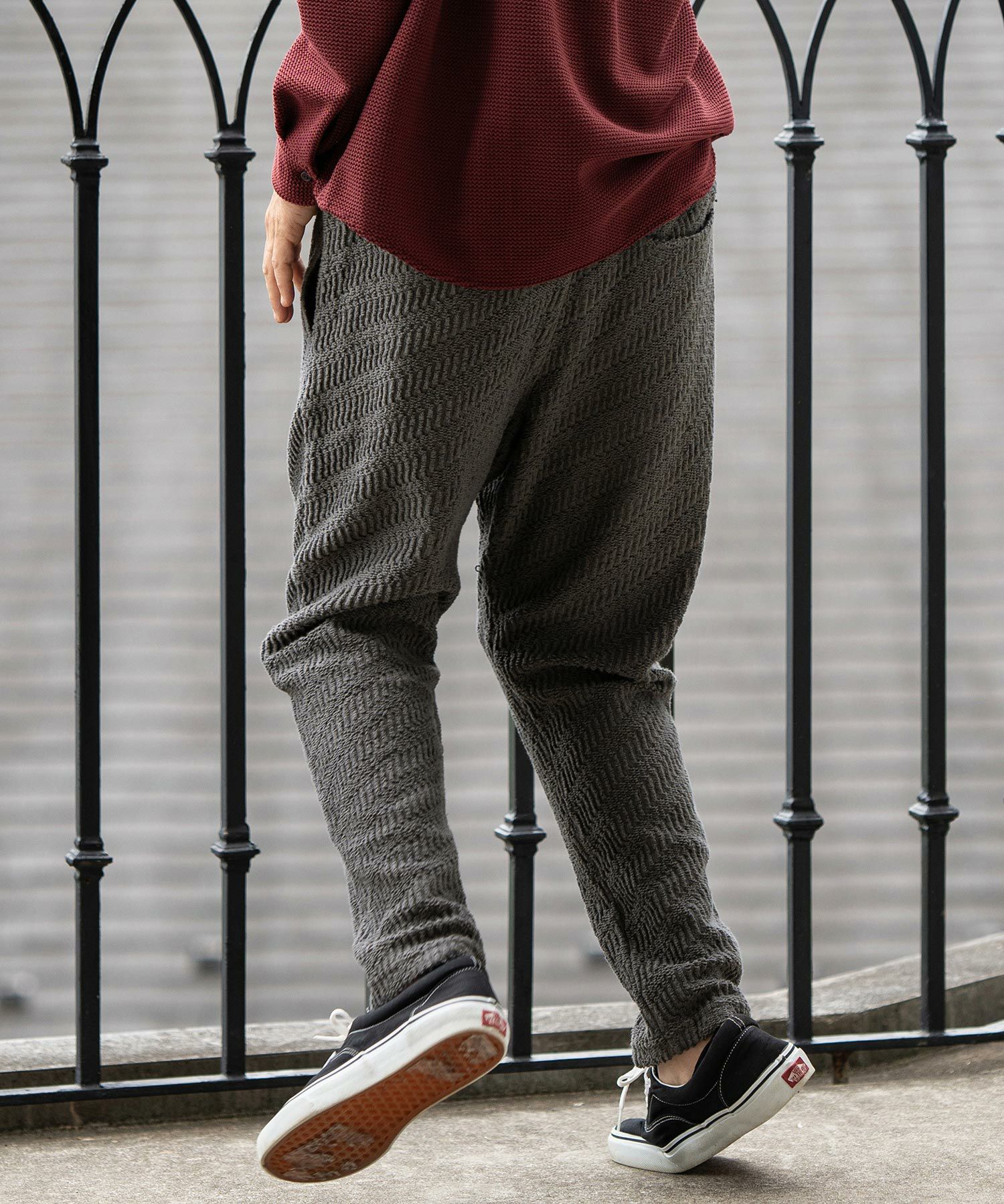 美品 cambio カンビオ サルエル ジョガー パンツ 30%OFF【CAMBIO(カンビオ)】3D Knit Like Slim Pants サルエルジョガー