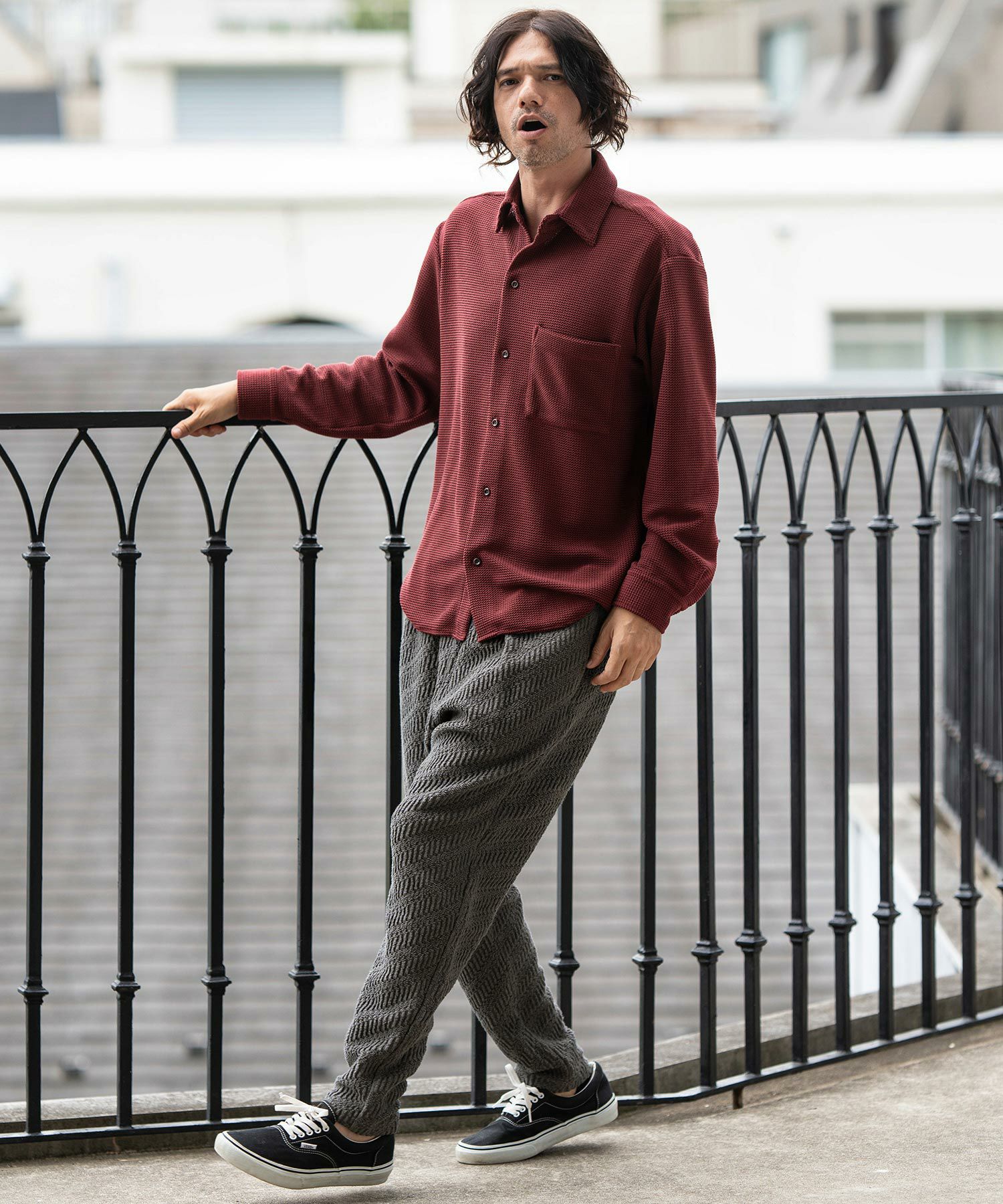 30%OFF【CAMBIO(カンビオ)】3D Knit Like Slim Pants サルエルジョガー