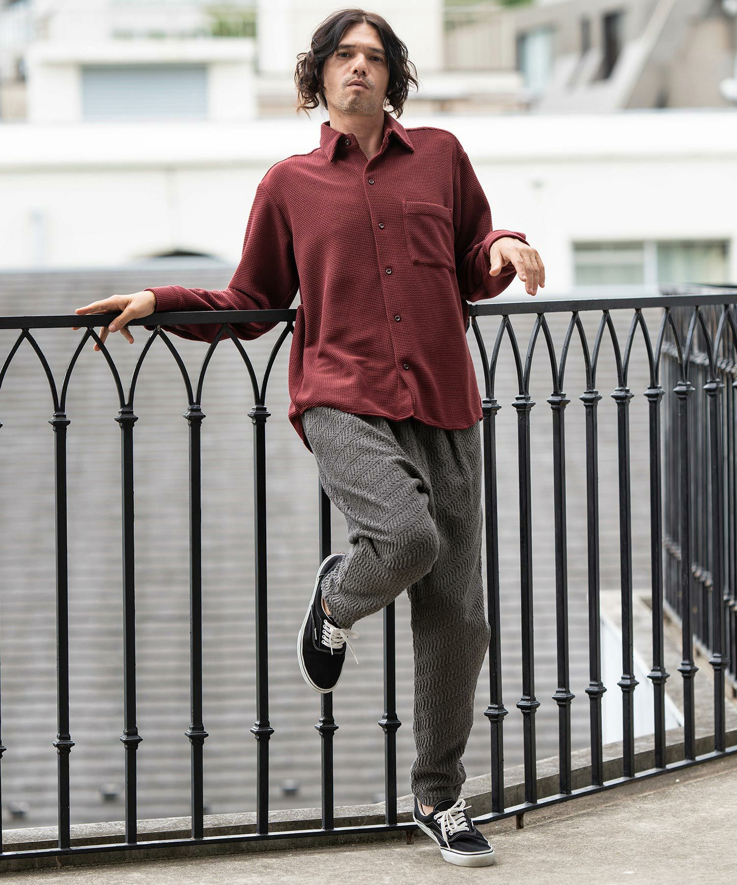 30%OFF【CAMBIO(カンビオ)】3D Knit Like Slim Pants サルエルジョガー