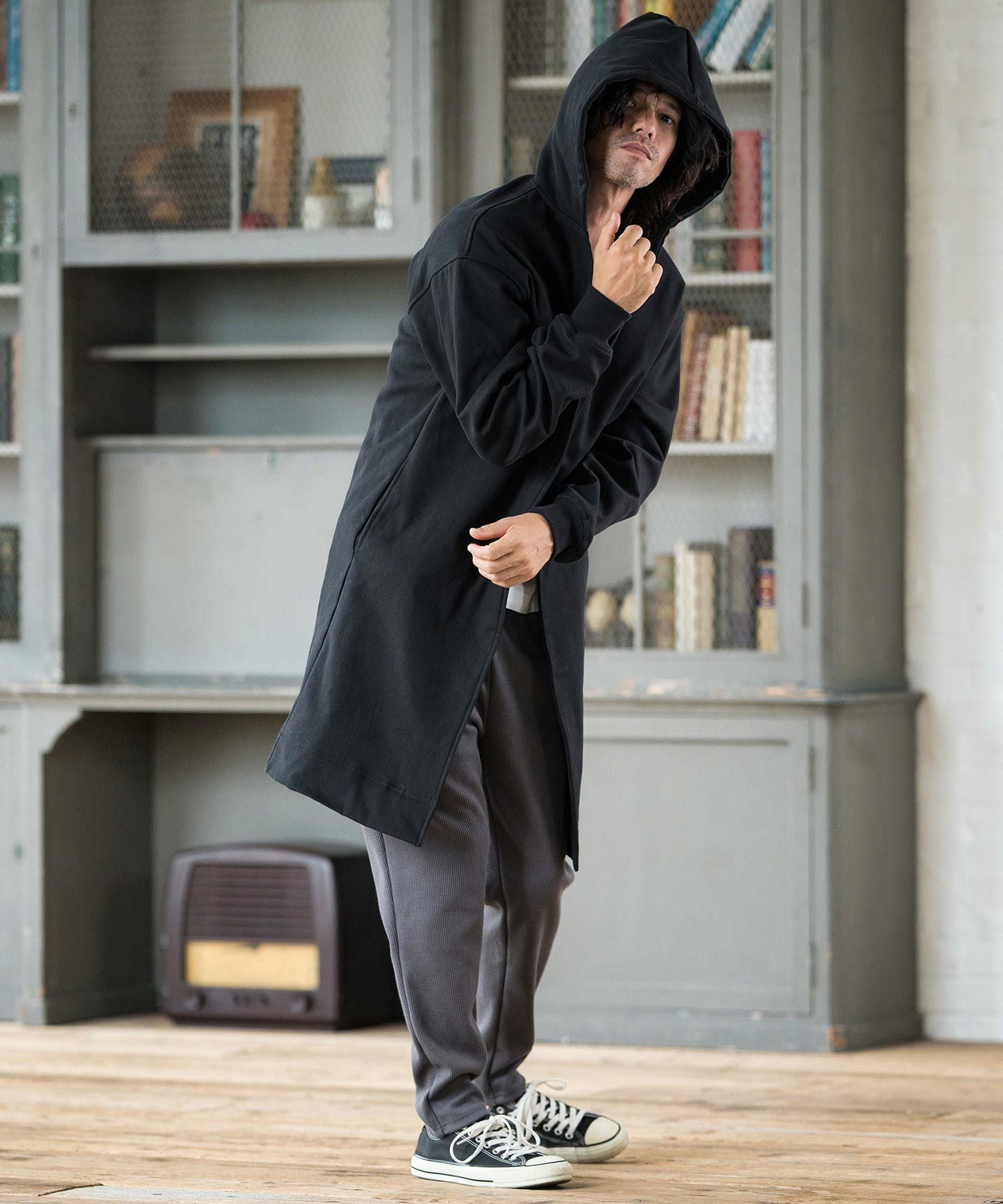 ピオニハウス パーカーコート 50%OFF【CAMBIO(カンビオ)】Fleece Bonding Denim Hooded Coat デニム