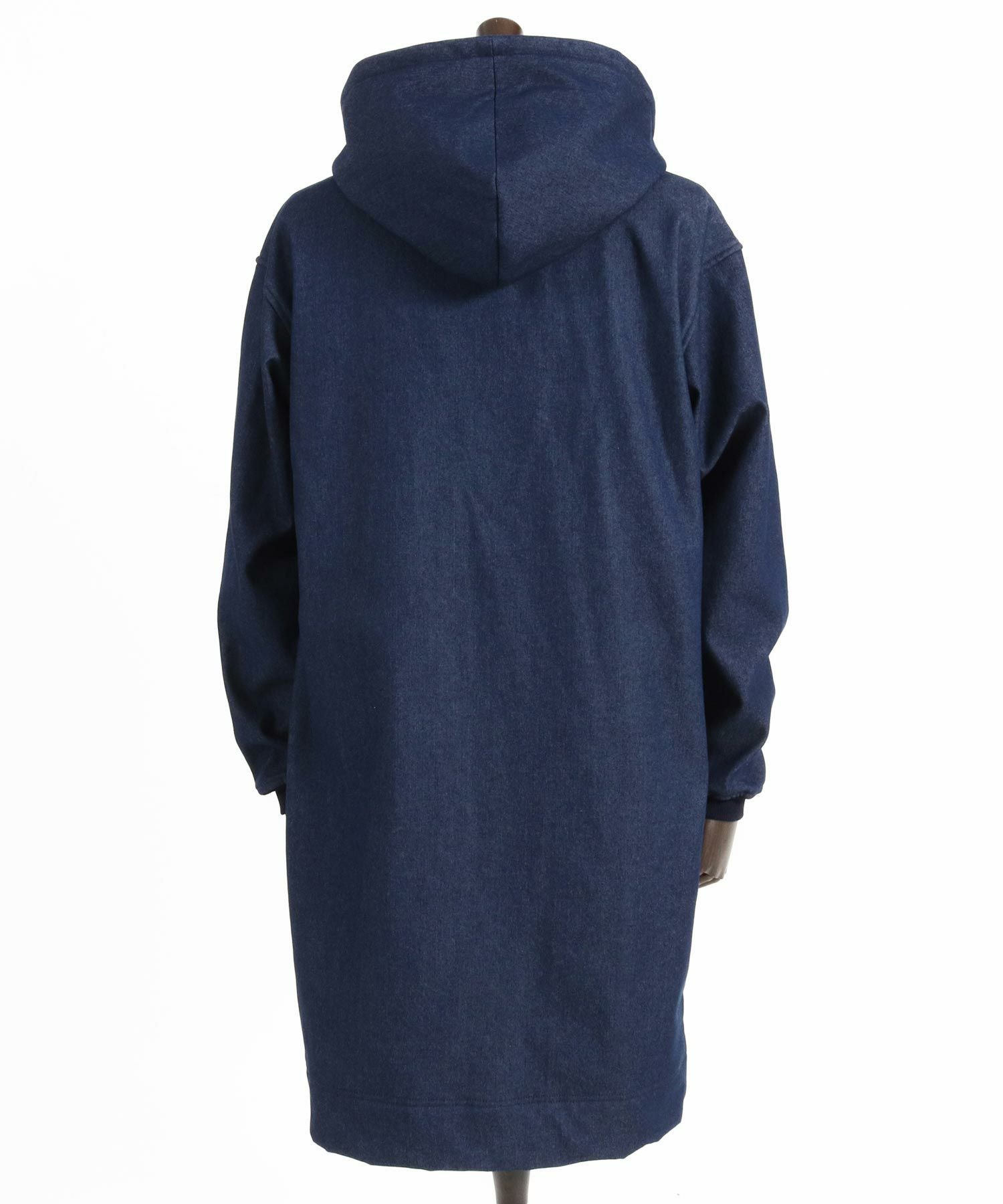 50%OFF【CAMBIO(カンビオ)】Fleece Bonding Denim Hooded Coat デニム