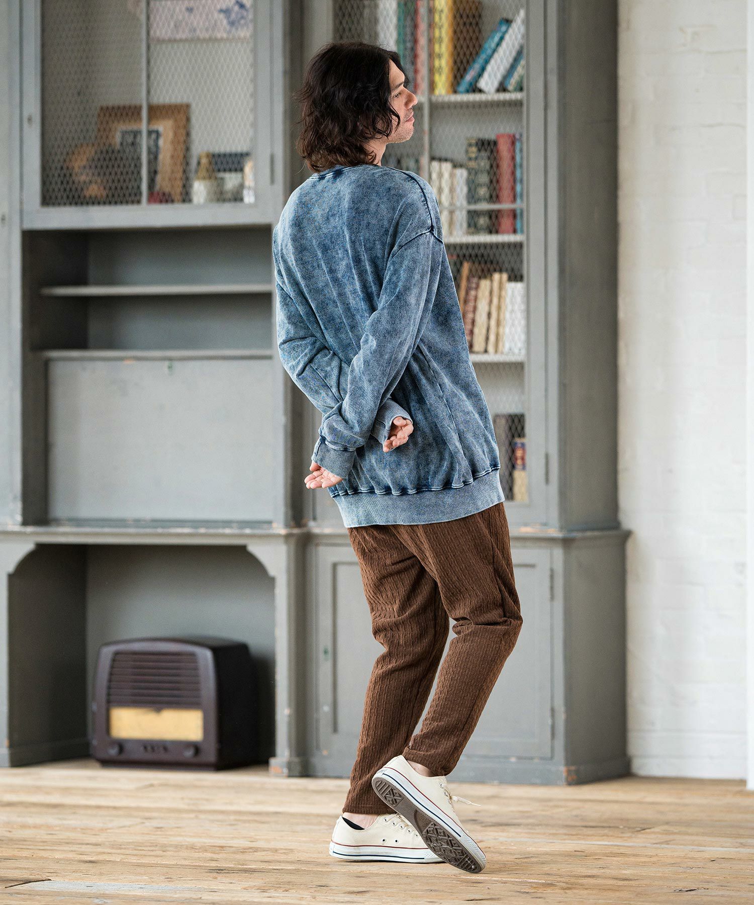 30%OFF【CAMBIO(カンビオ)】Geometric Cut Mole Pants カットモール