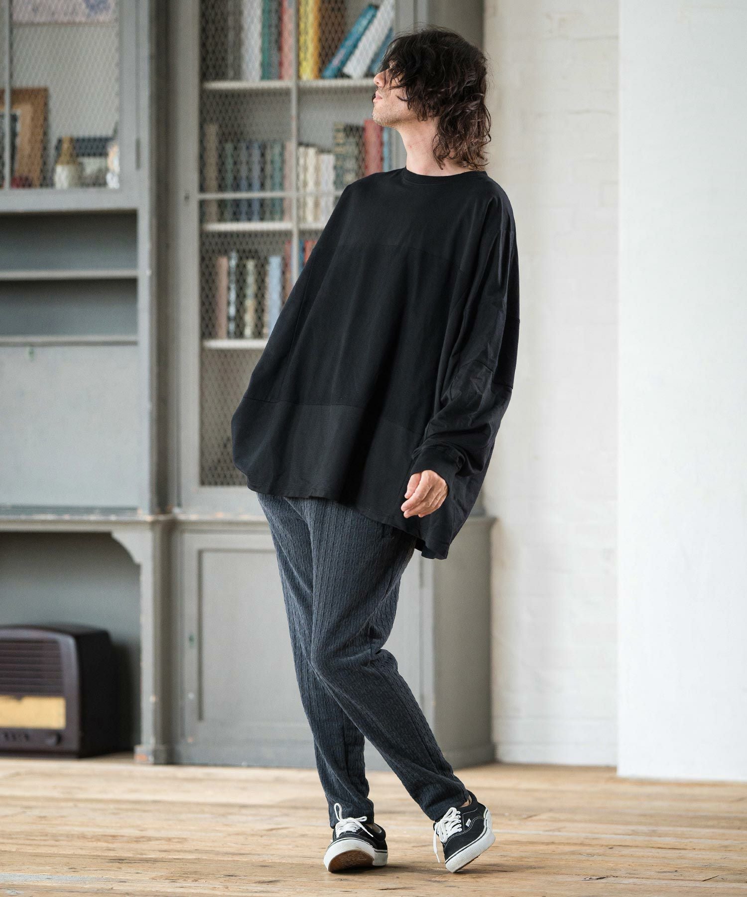 30%OFF【CAMBIO(カンビオ)】Geometric Cut Mole Pants カットモール