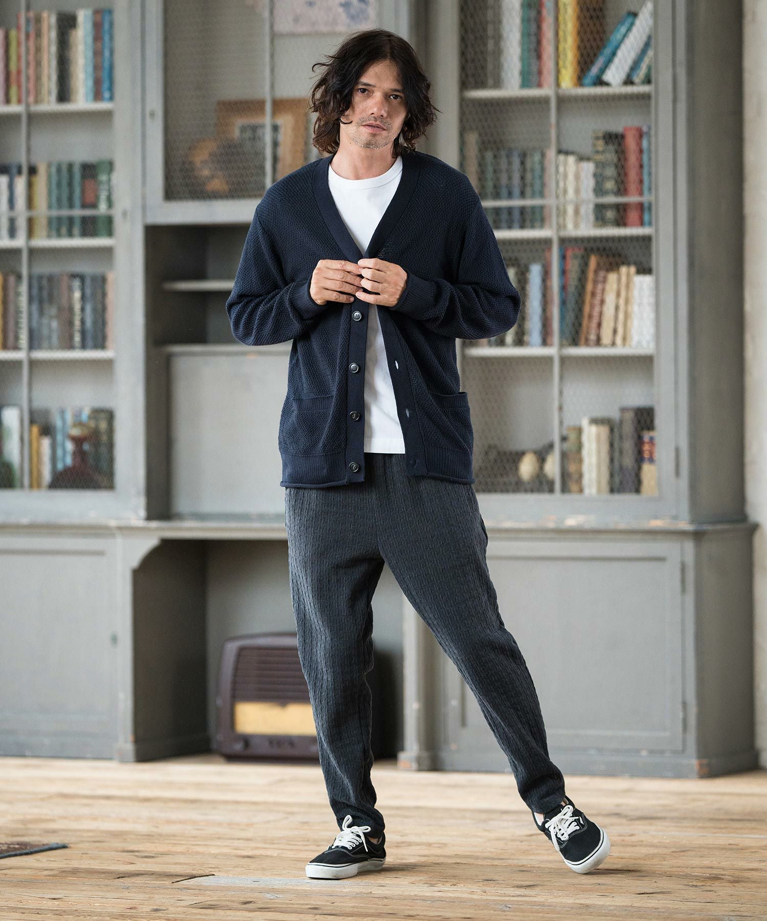 50%OFF【CAMBIO(カンビオ)】Geometric Cut Mole Pants カットモール