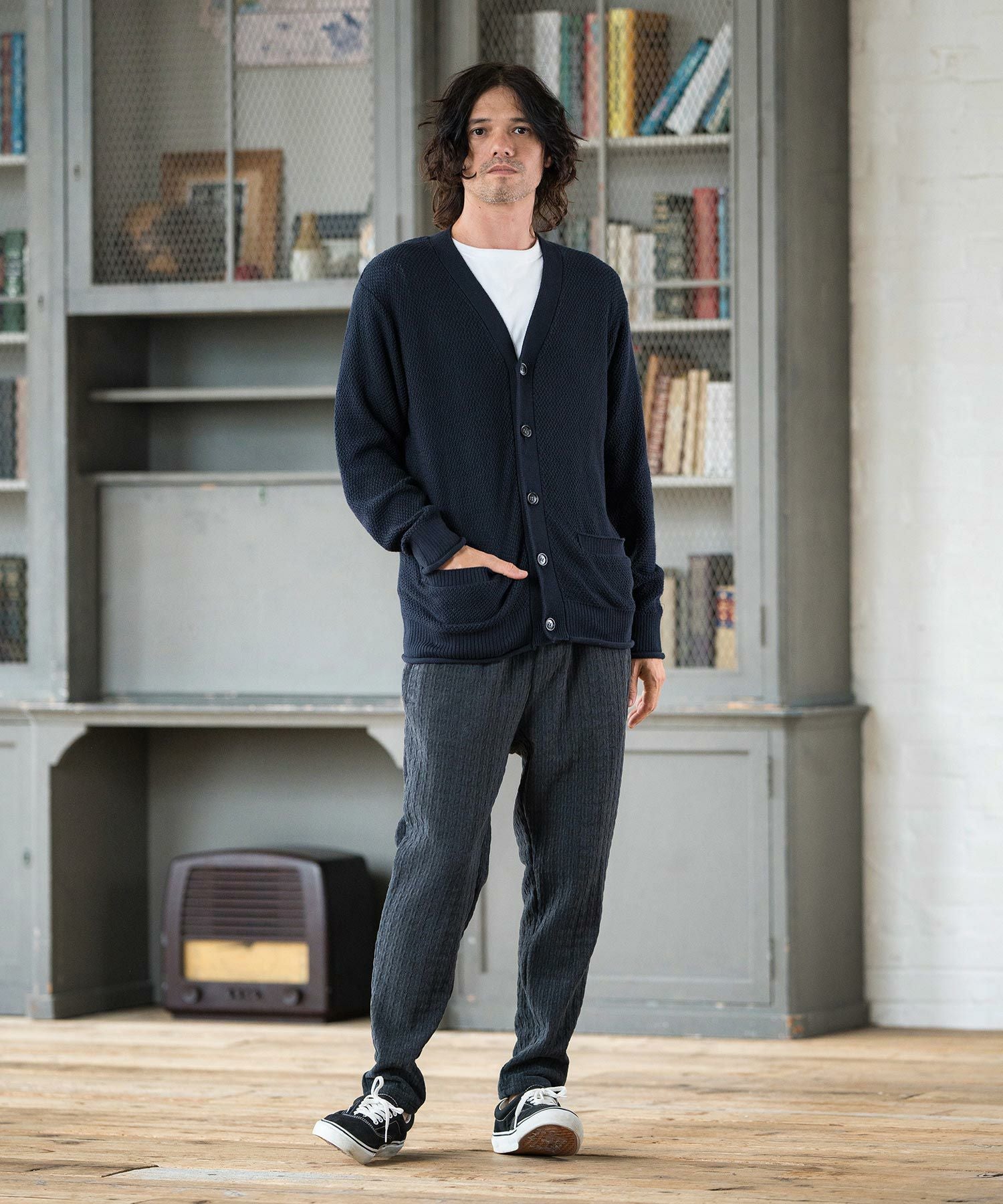 30%OFF【CAMBIO(カンビオ)】Geometric Cut Mole Pants カットモール