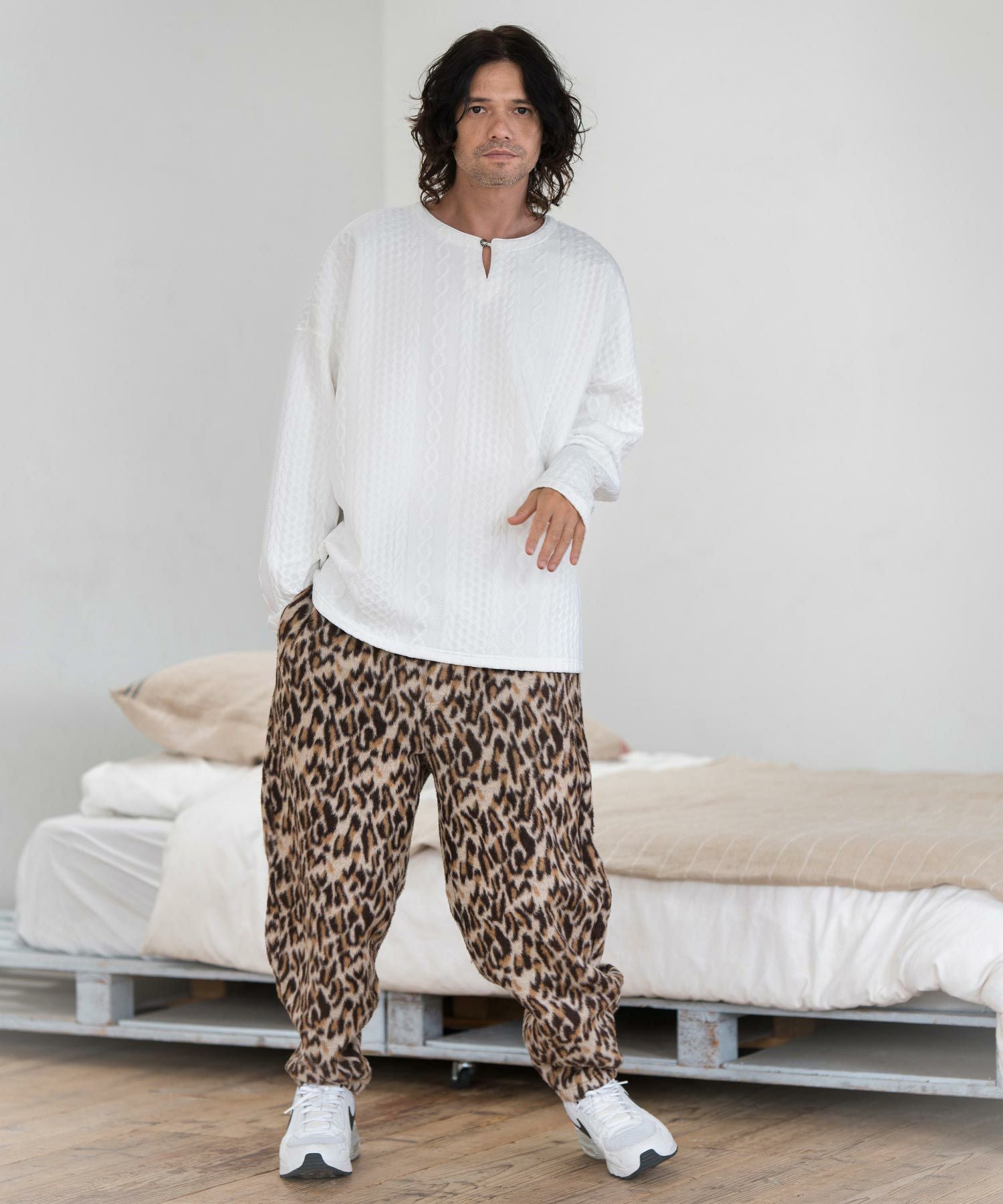 CAMBIO(カンビオ)】Leopard Jacquard Pants レオパード柄パンツ(MIU
