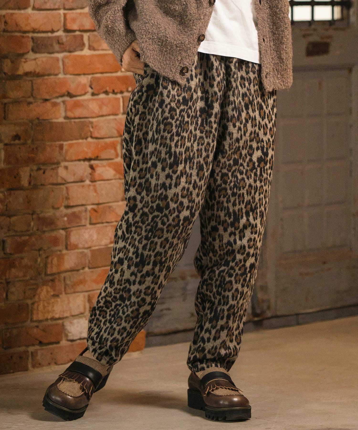 50%OFF【CAMBIO(カンビオ)】Leopard Melton Balloon Pants バルーン