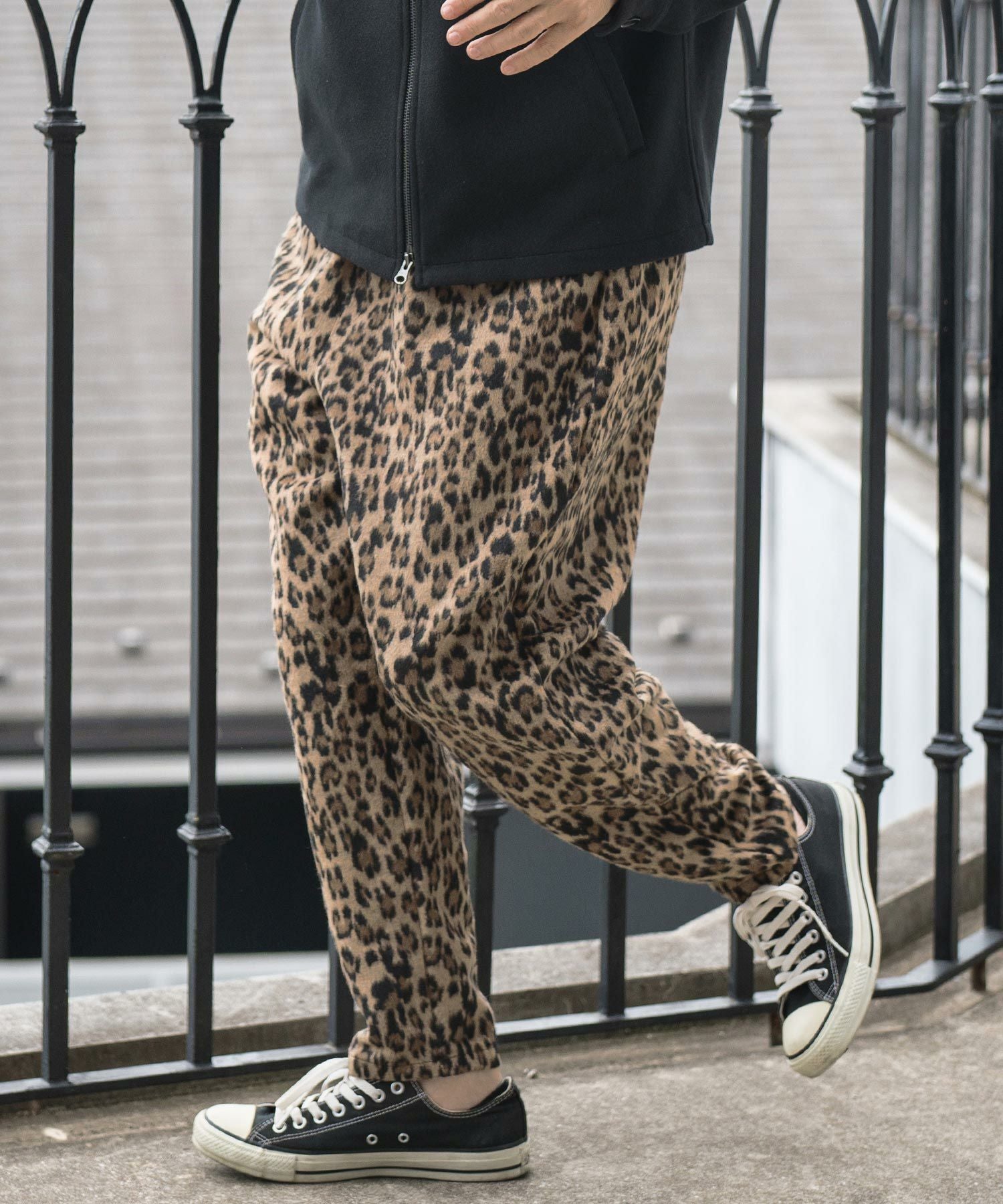 50%OFF【CAMBIO(カンビオ)】Leopard Melton Balloon Pants バルーン