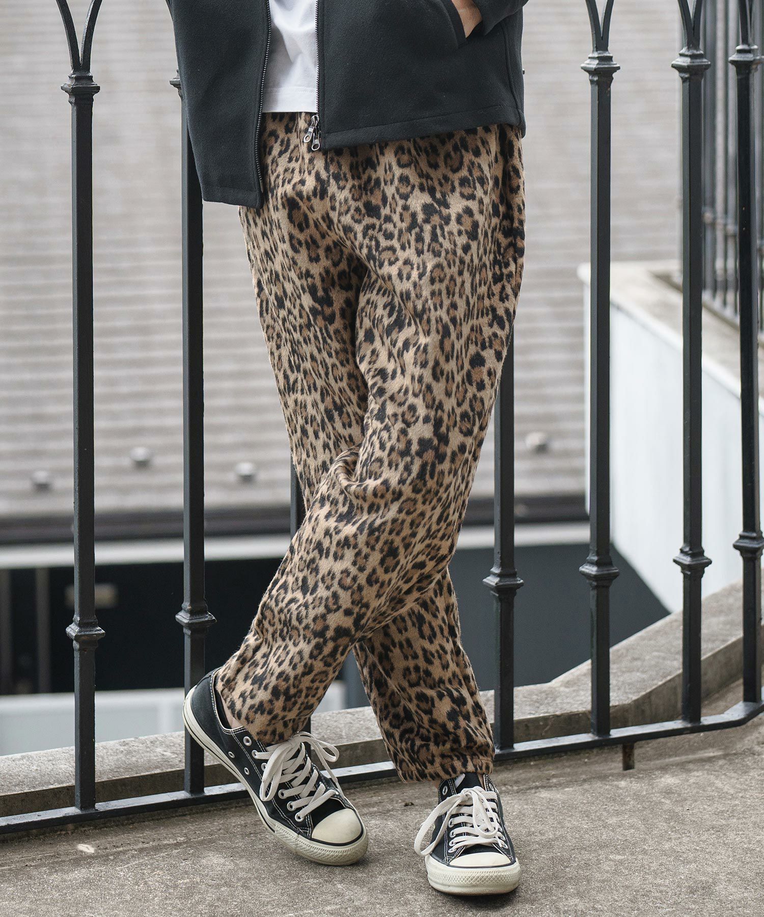50%OFF【CAMBIO(カンビオ)】Leopard Melton Balloon Pants バルーン