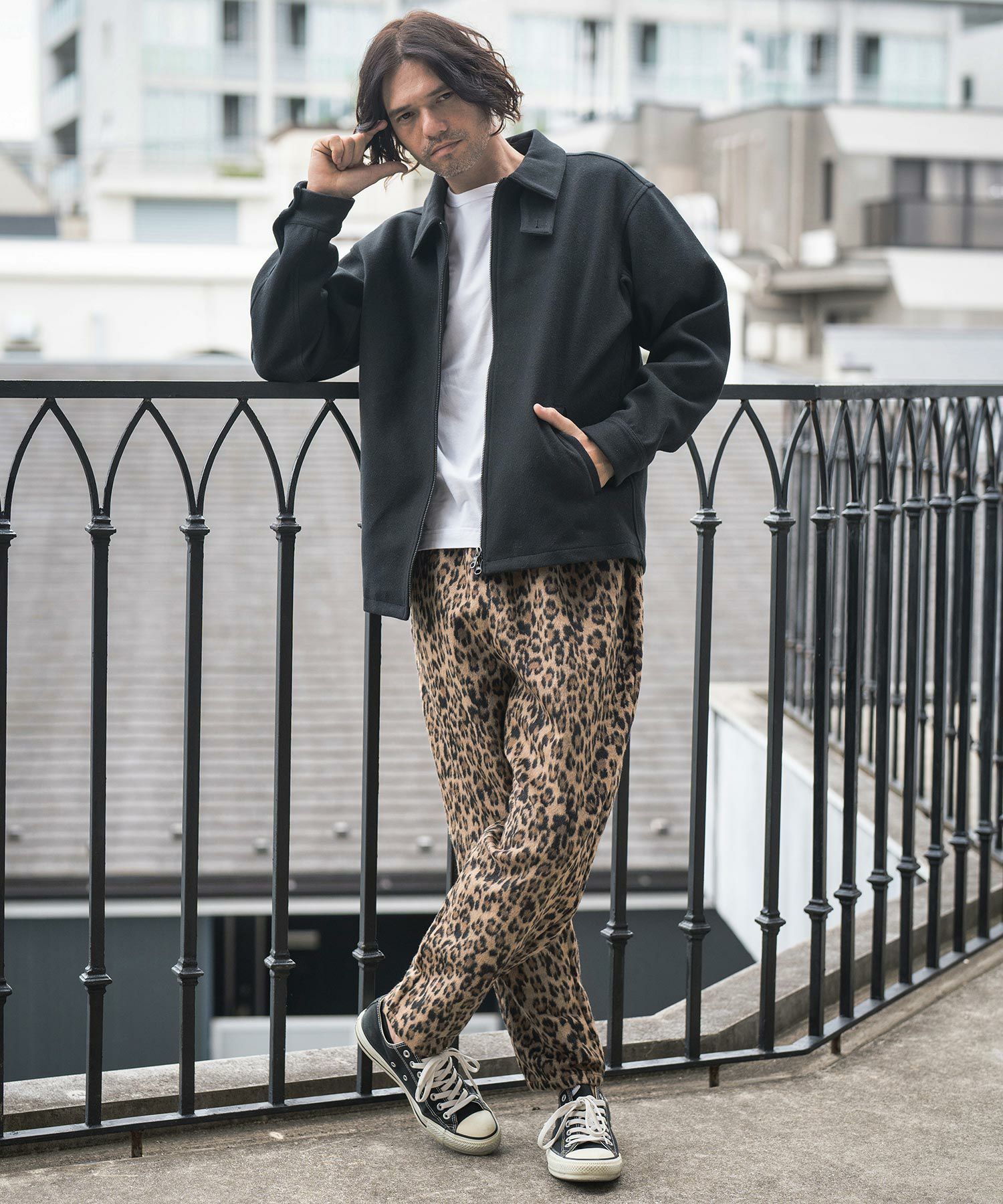 50%OFF【CAMBIO(カンビオ)】Leopard Melton Balloon Pants バルーン