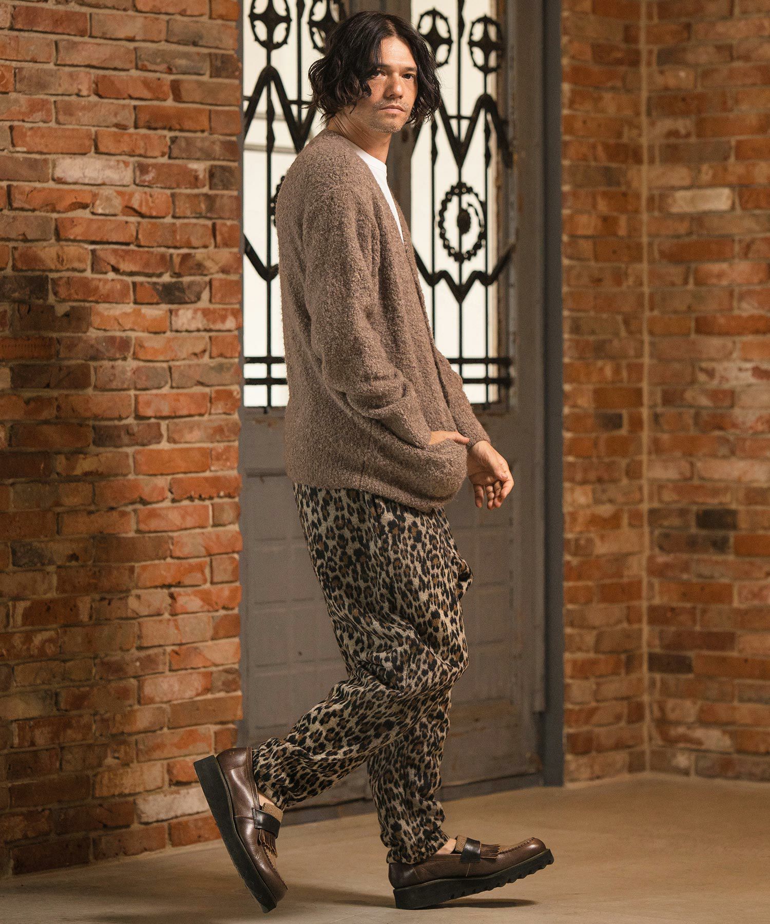 50%OFF【CAMBIO(カンビオ)】Leopard Melton Balloon Pants バルーン