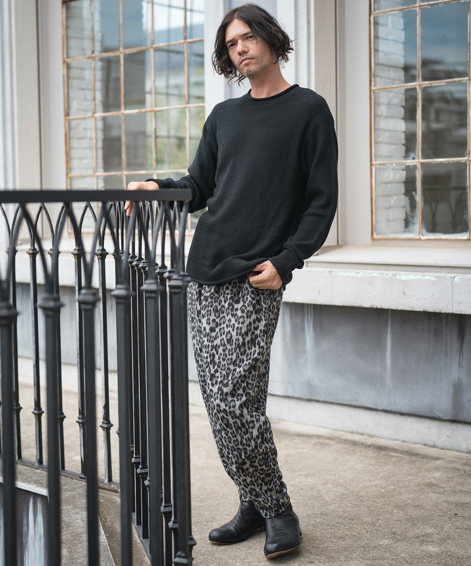 50%OFF【CAMBIO(カンビオ)】Leopard Melton Balloon Pants バルーン