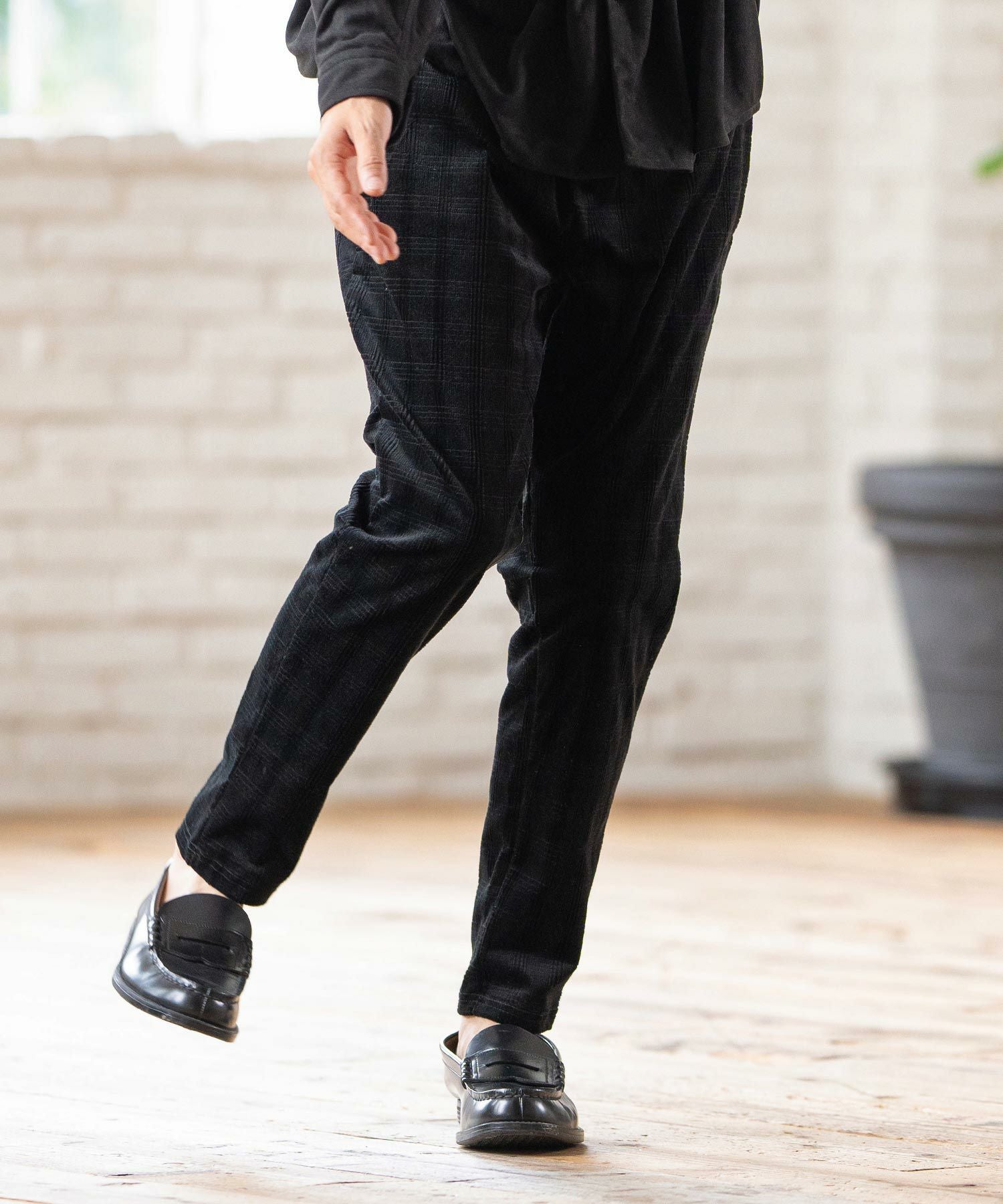 50%OFF【CAMBIO(カンビオ)】 Stretch Corduroy Check Pants