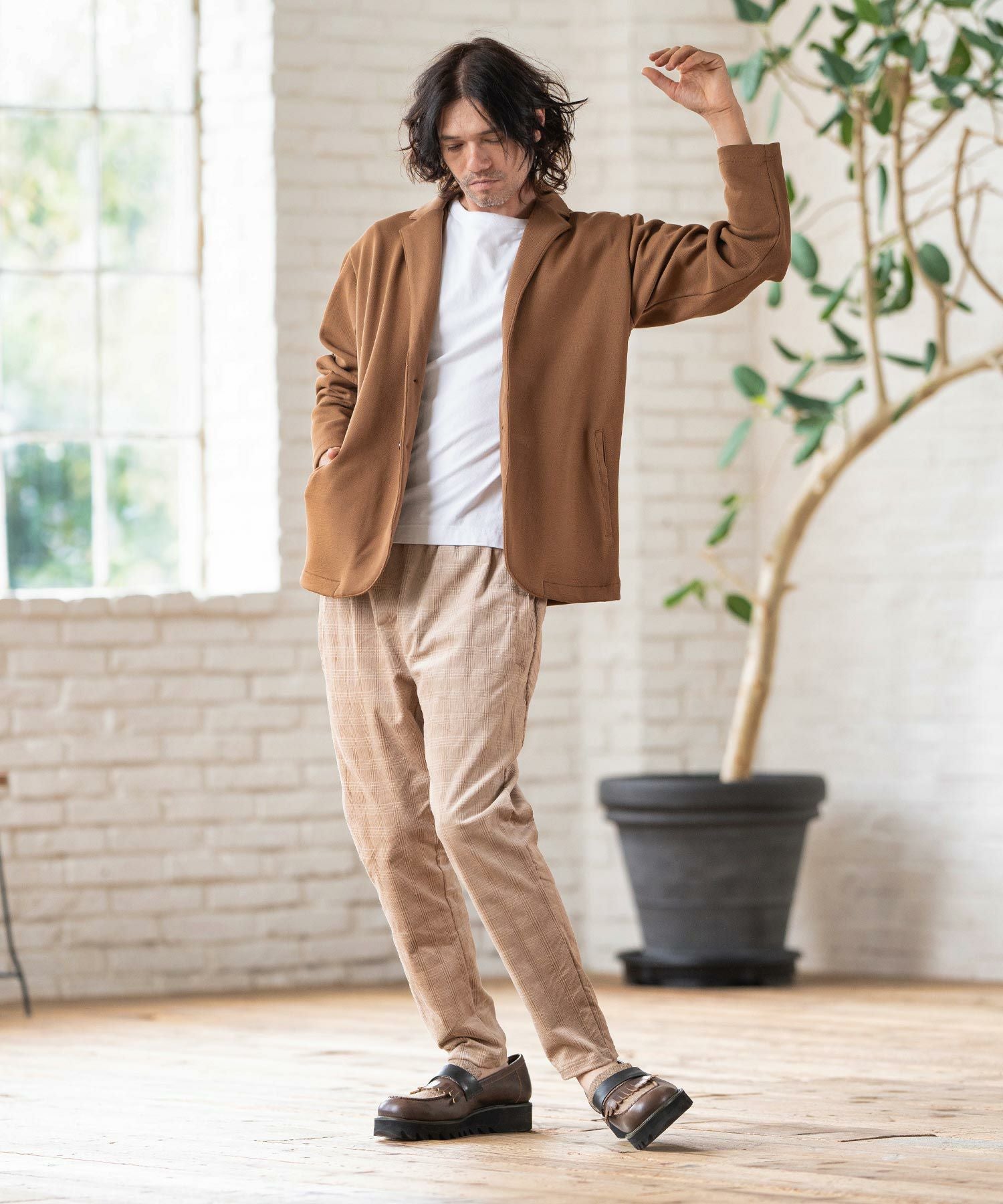 50%OFF【CAMBIO(カンビオ)】 Stretch Corduroy Check Pants
