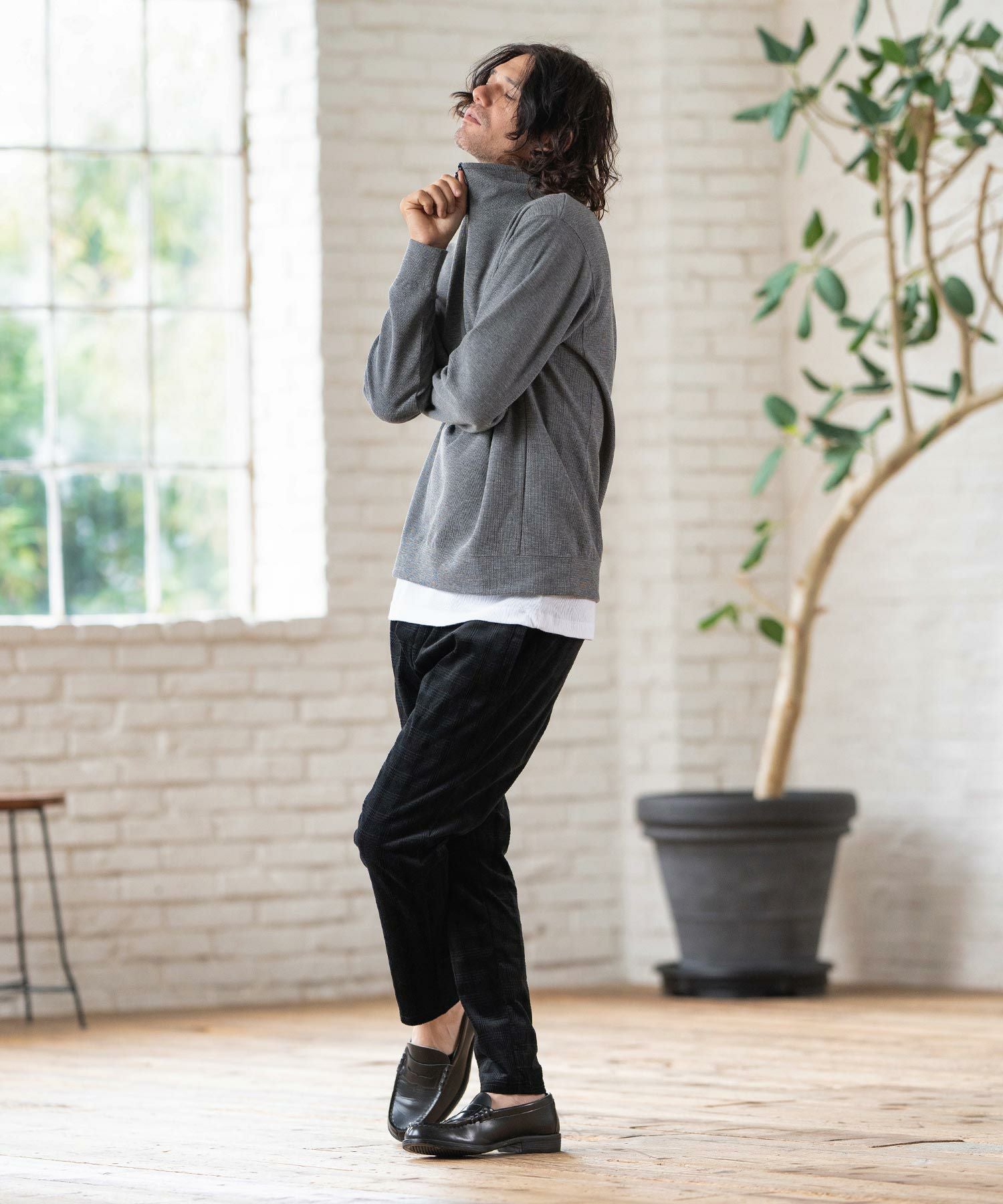 50%OFF【CAMBIO(カンビオ)】 Stretch Corduroy Check Pants