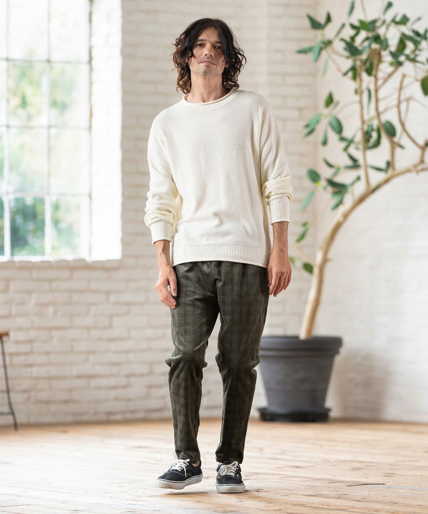 50%OFF【CAMBIO(カンビオ)】 Stretch Corduroy Check Pants