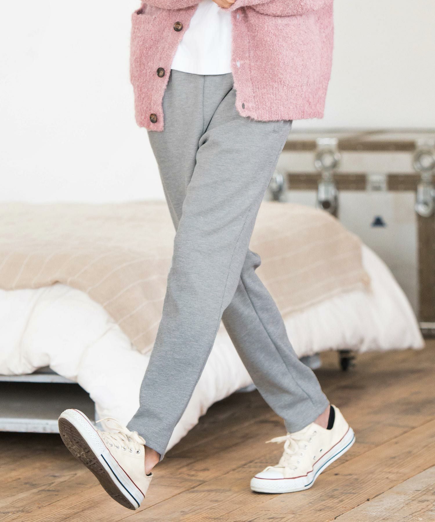 30%OFF【CAMBIO(カンビオ)】 Stretch Heavy Waffle Pants ワッフル