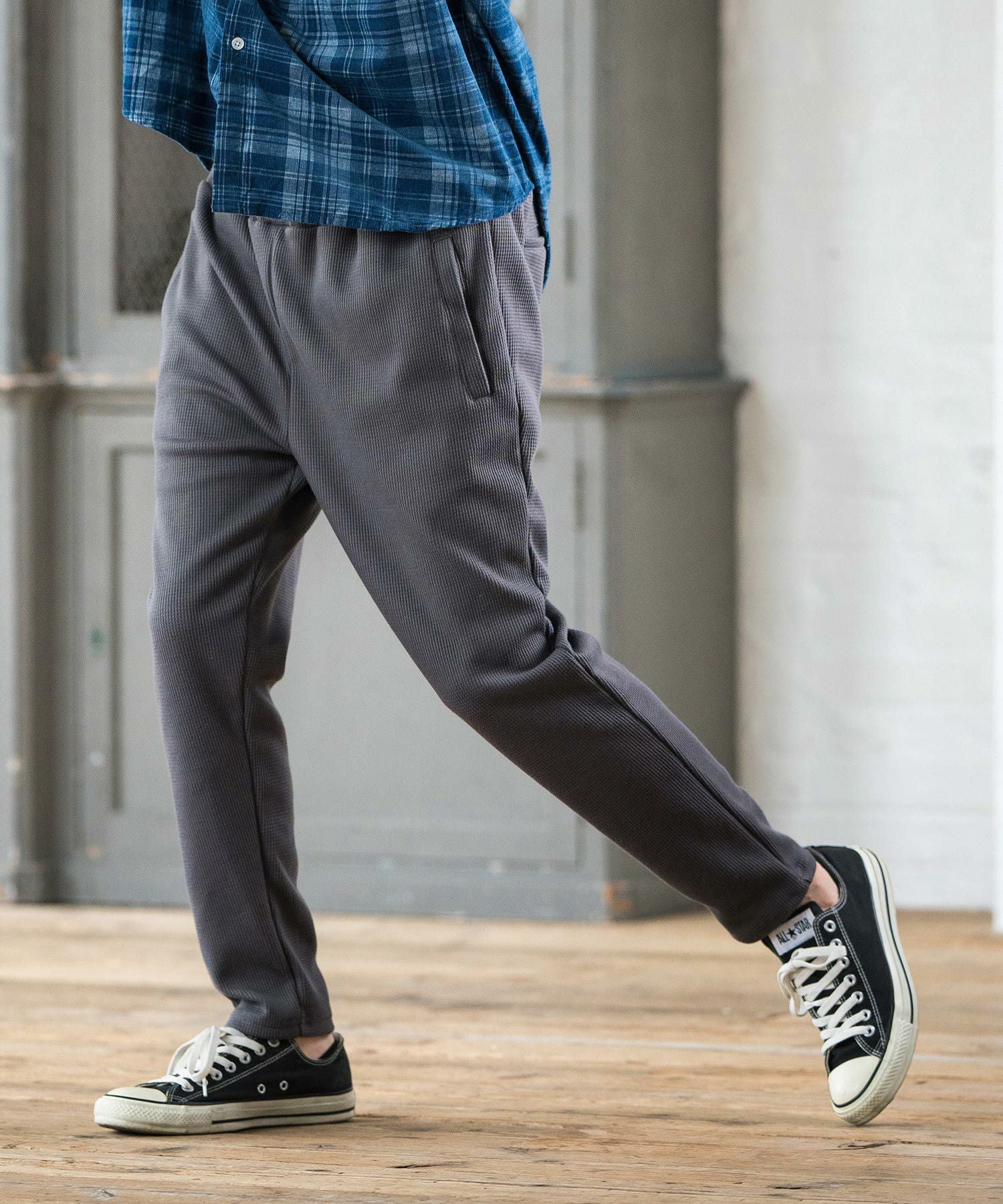 30%OFF【CAMBIO(カンビオ)】 Stretch Heavy Waffle Pants ワッフル