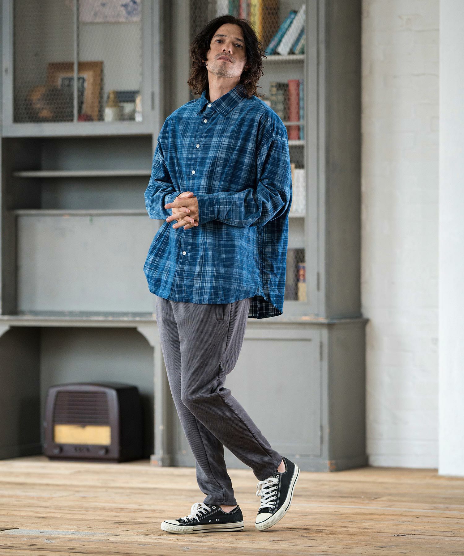 30%OFF【CAMBIO(カンビオ)】 Stretch Heavy Waffle Pants ワッフル