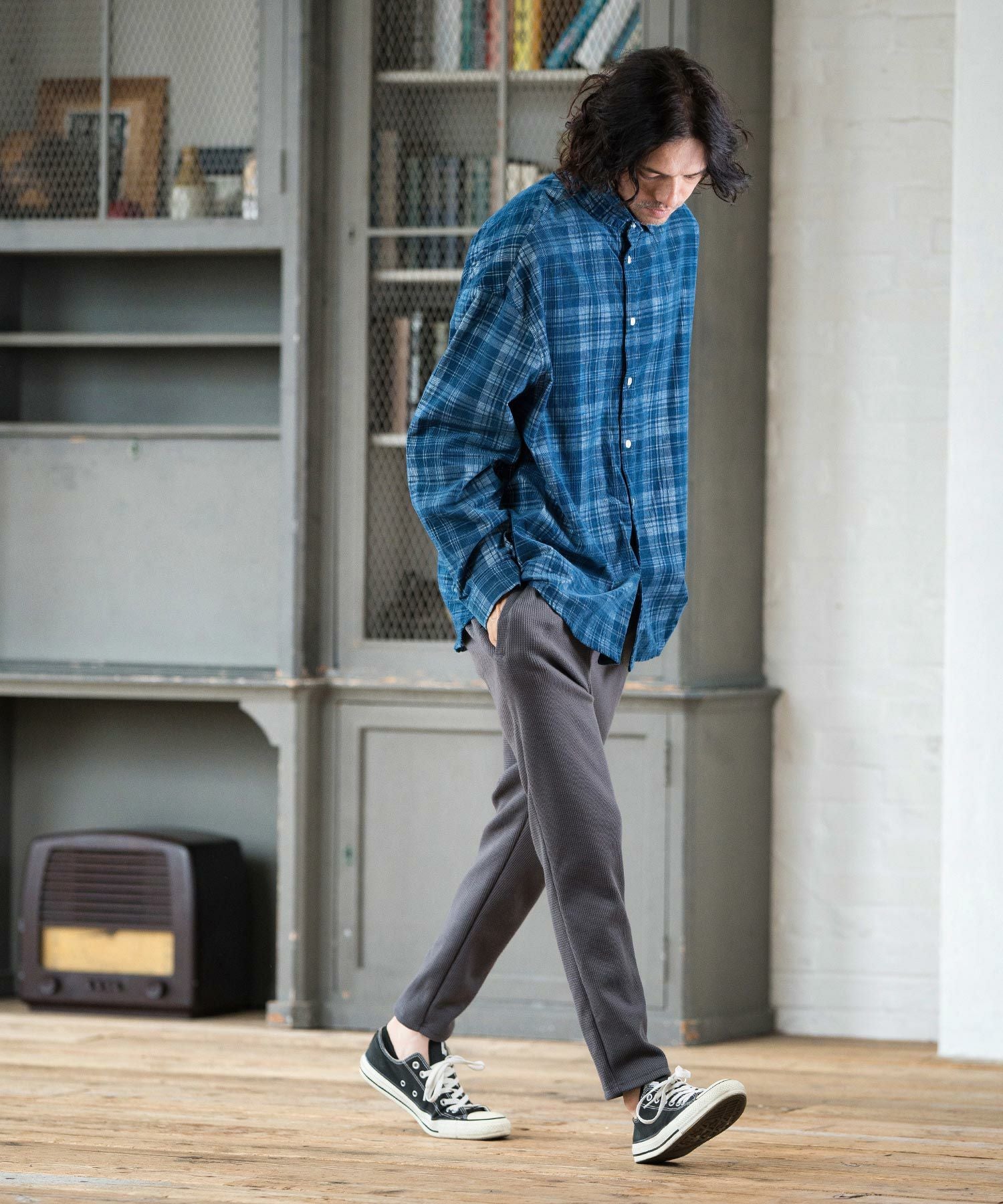 30%OFF【CAMBIO(カンビオ)】 Stretch Heavy Waffle Pants ワッフル