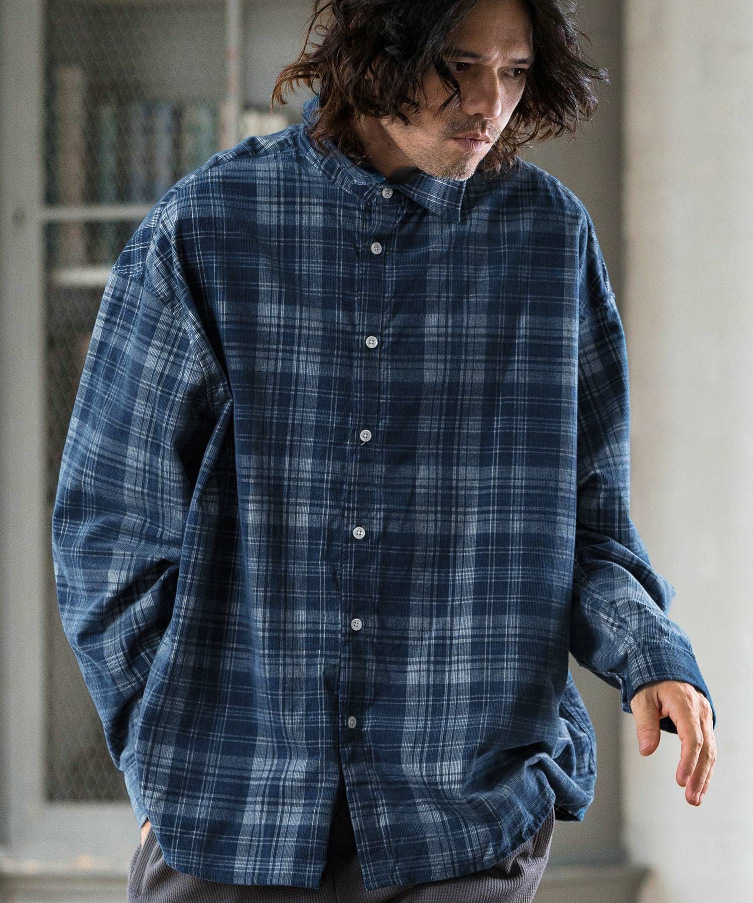 50%OFF【CAMBIO(カンビオ)】Vintage Like Indigo Check Shirts