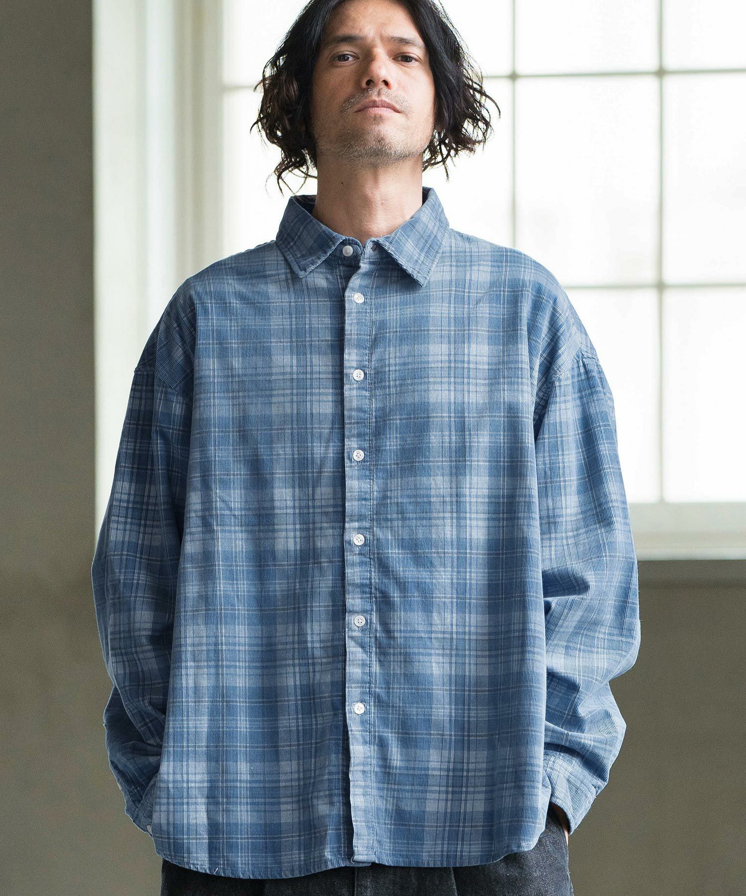 50%OFF【CAMBIO(カンビオ)】Vintage Like Indigo Check Shirts