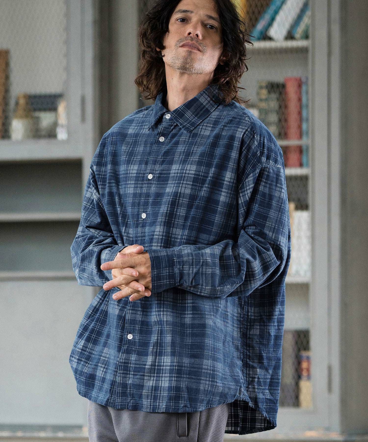 50%OFF【CAMBIO(カンビオ)】Vintage Like Indigo Check Shirts