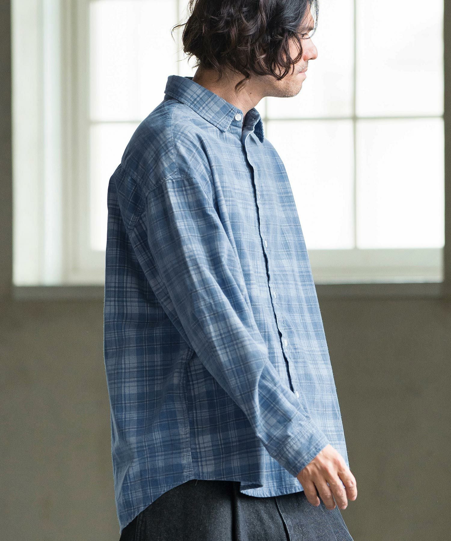 50%OFF【CAMBIO(カンビオ)】Vintage Like Indigo Check Shirts