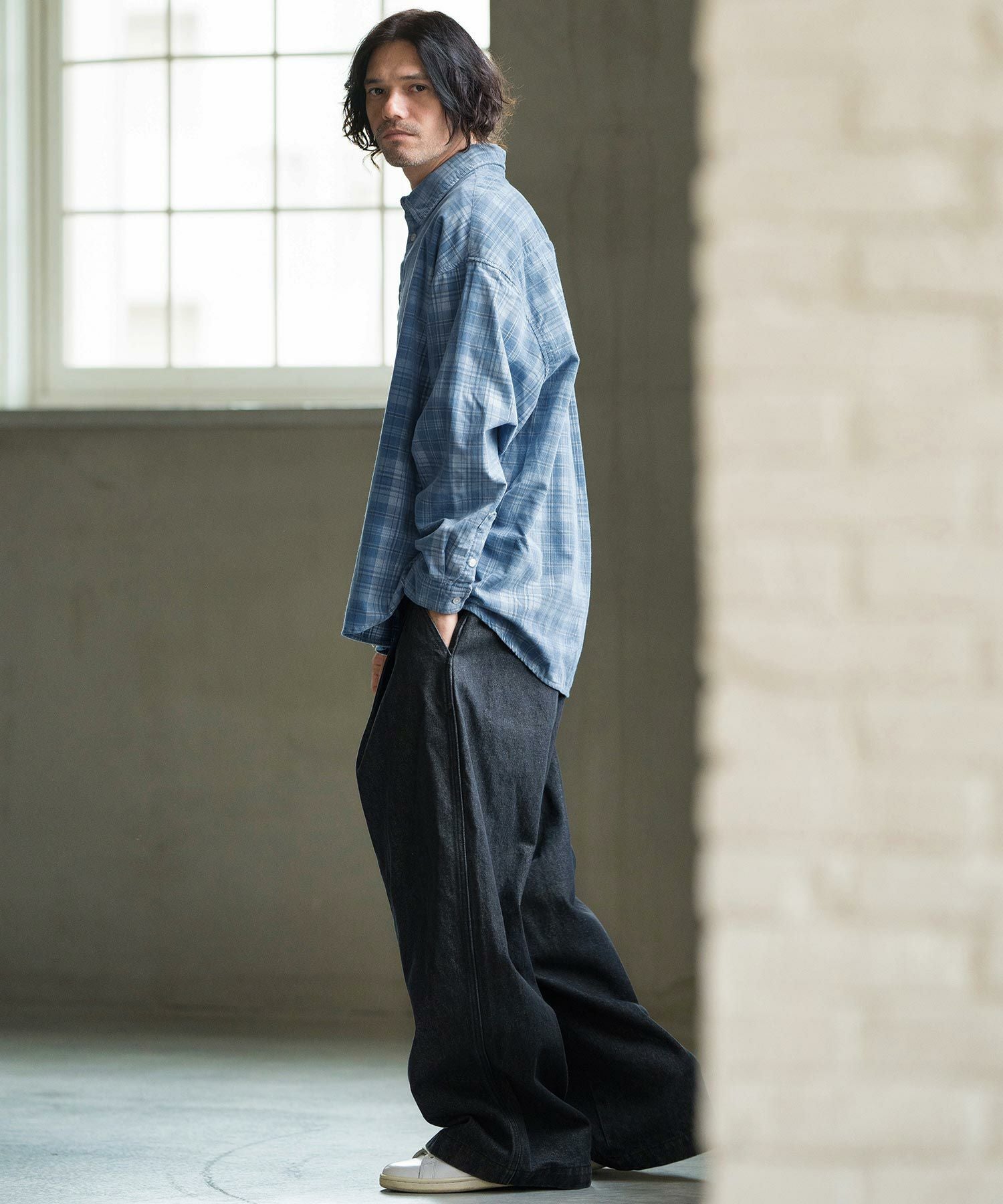 50%OFF【CAMBIO(カンビオ)】Vintage Like Indigo Check Shirts