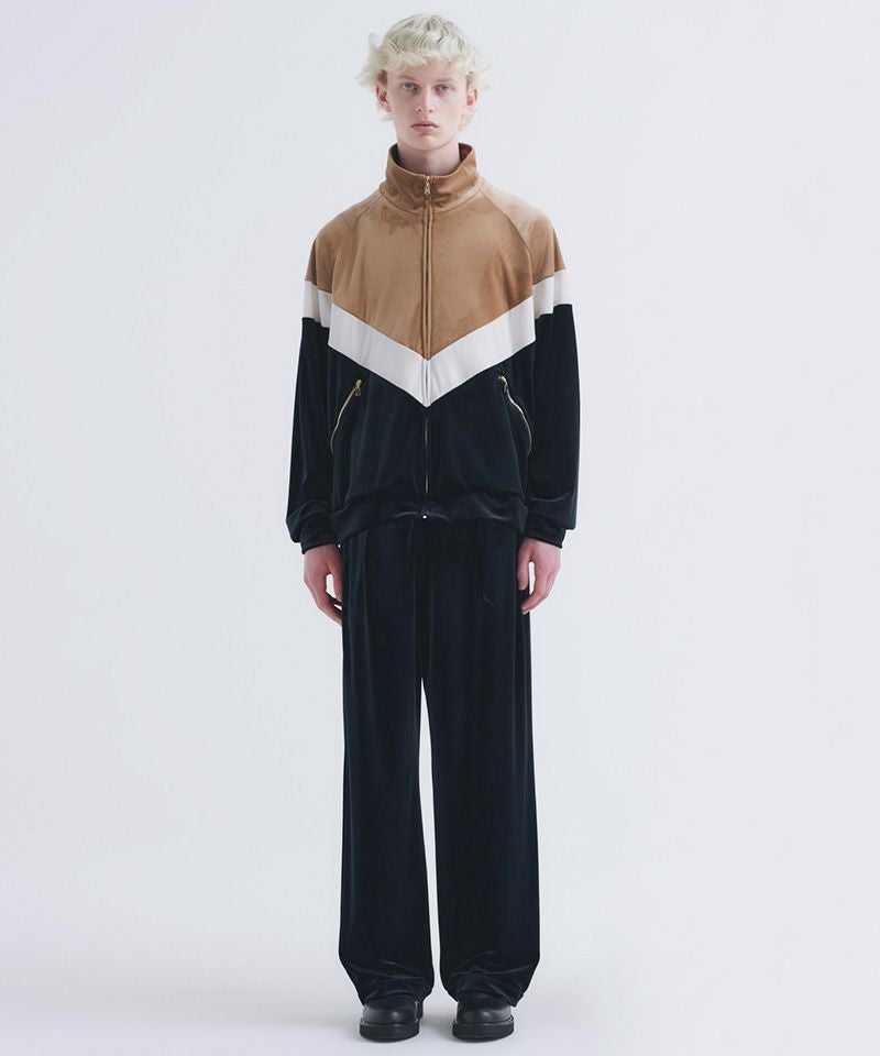 50%OFF【CULLNI(クルニ)】Stretch Velou Bi Color Zip Up Blouson