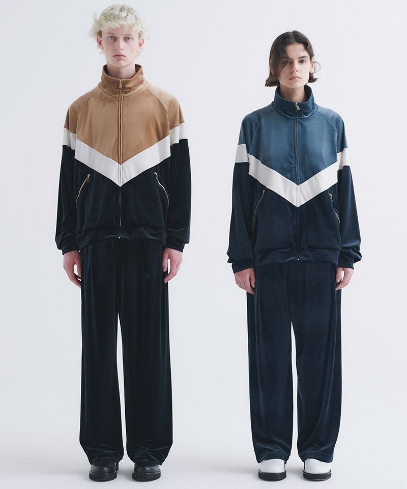 50%OFF【CULLNI(クルニ)】Stretch Velou Bi Color Zip Up Blouson